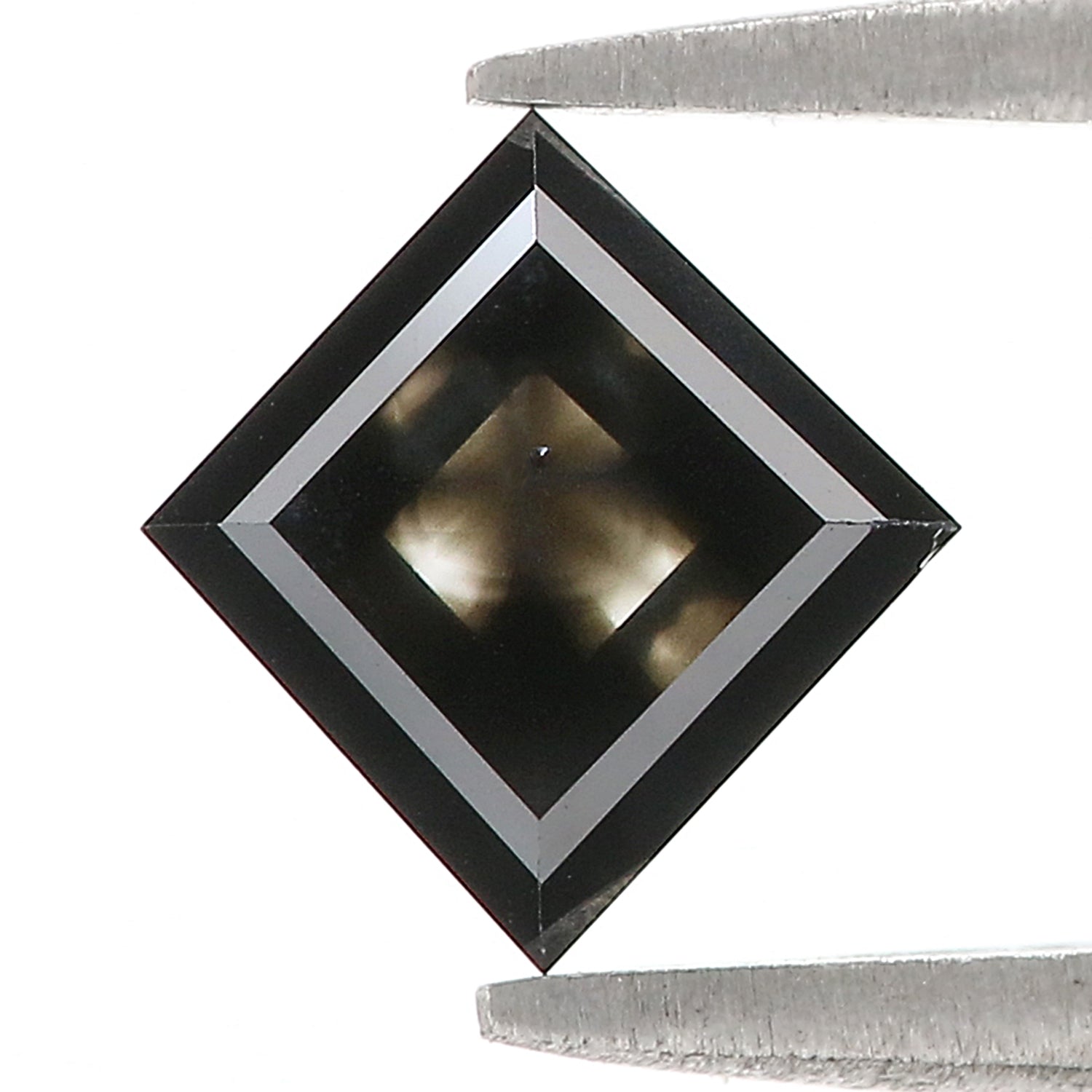 1.33 Ct IGI CERTIFIED Natural Loose Modified Princess Cut Diamond Black Color Diamond 5.85 MM Natural Black Color Princess Diamond QL8961