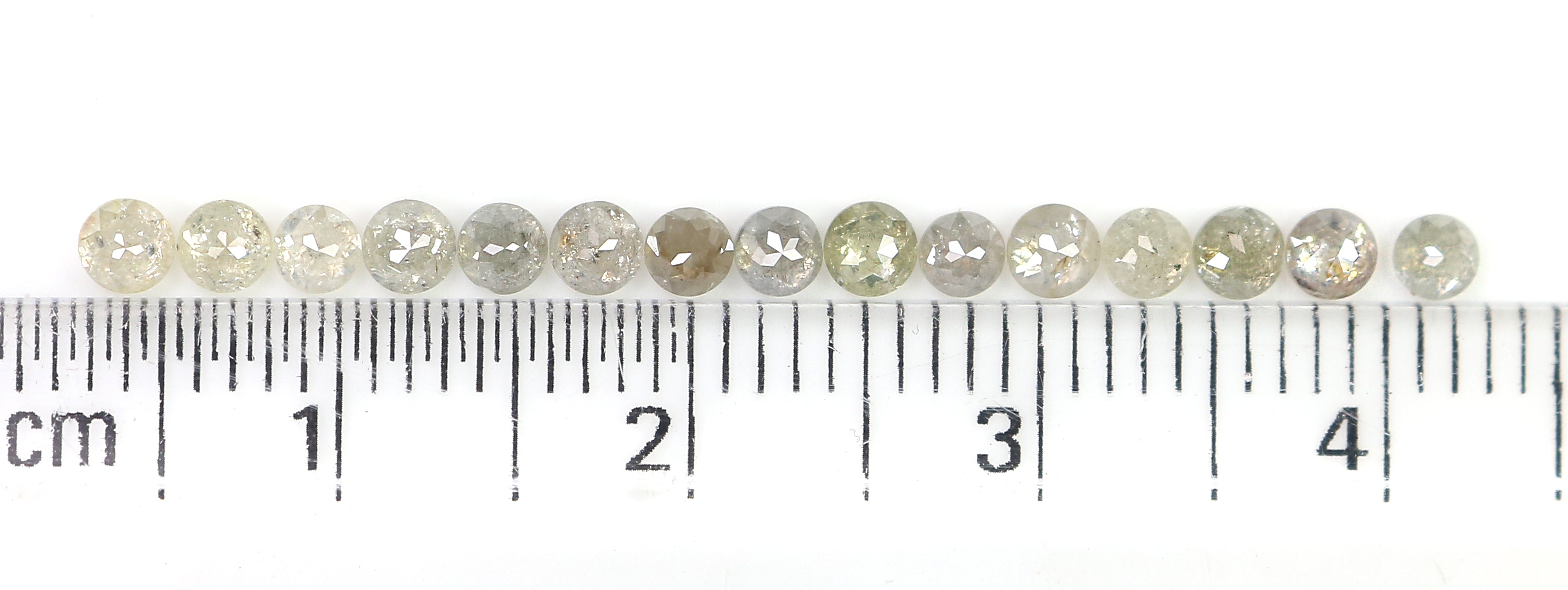 1.38 CT Natural Loose Round Rose Cut Diamond Grey Color Round Shape Diamond 2.50 MM Natural Loose Grey Color Round Rose Cut Diamond LQ1646