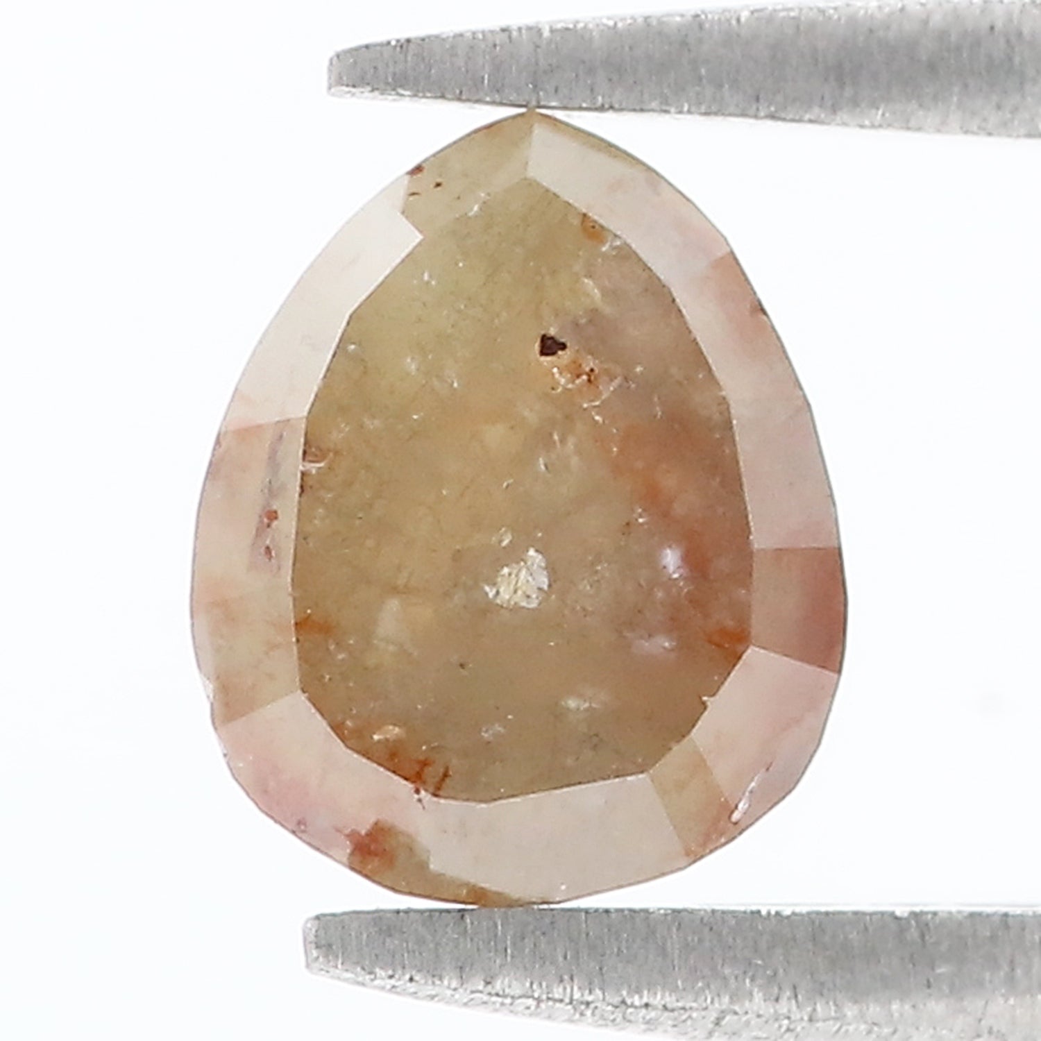 Natural Loose Pear Grey Brown Color Diamond 1.28 CT 7.50 MM Pear Shape Rose Cut Diamond L6718