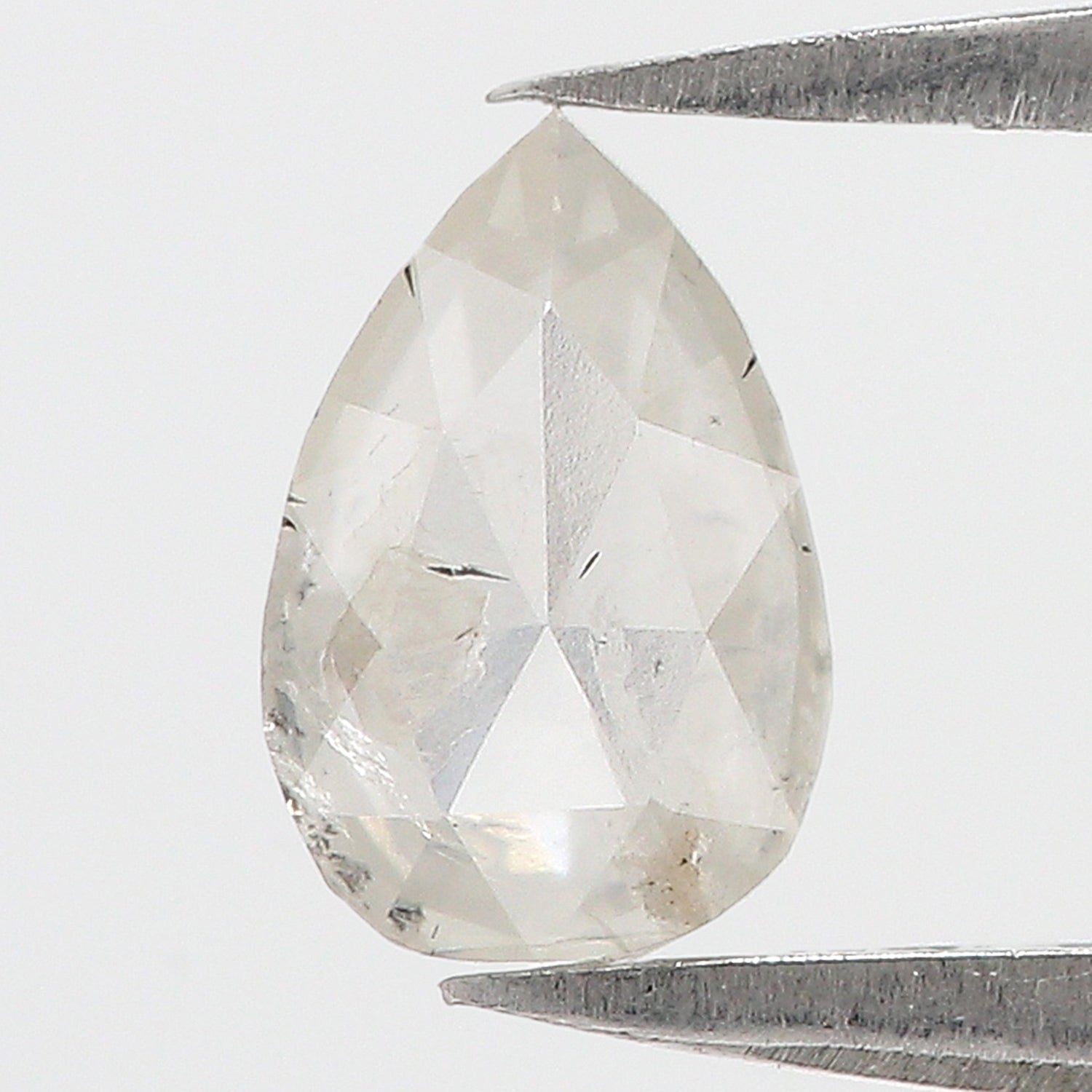 0.74 CT Natural Loose Pear Shape Diamond Grey Color Pear Cut Diamond 7.20 MM Natural Loose White Pear Diamond Pear Rose Cut Diamond QL7463