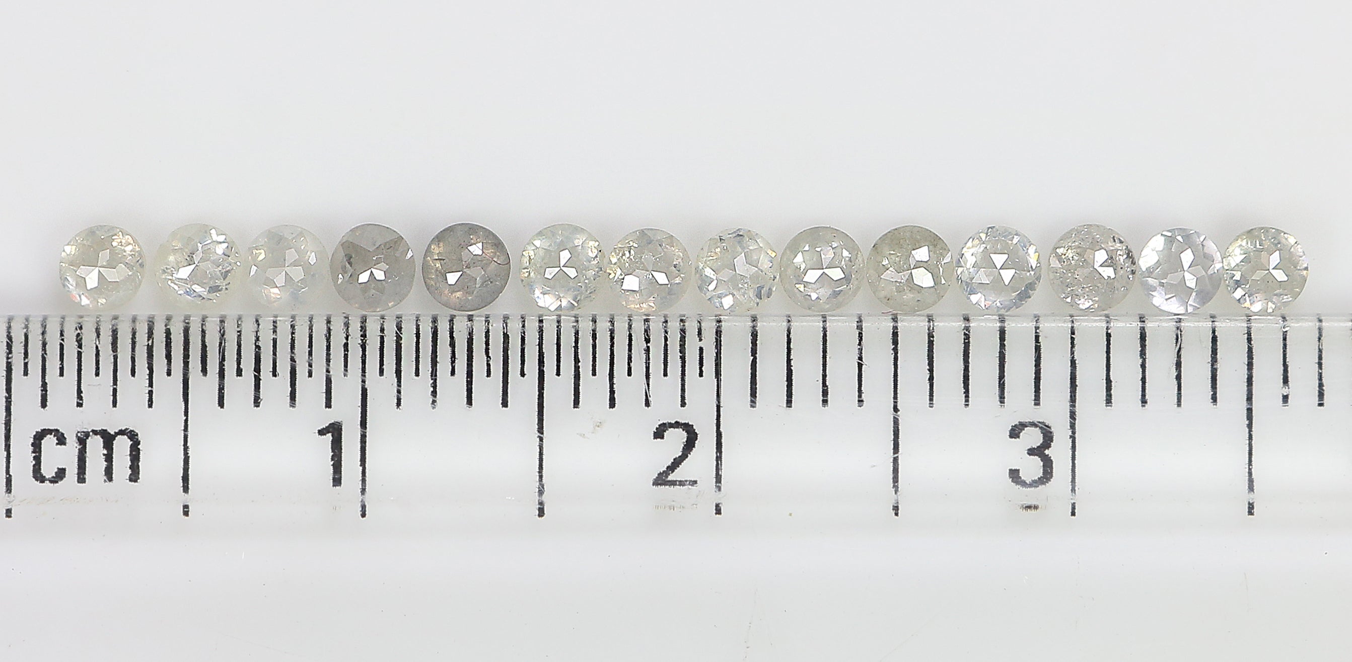 1.08 Ct Natural Loose Round Rose Cut Diamond Salt And Pepper Round Shape Diamond 2.40 MM Natural Grey Color Round Rose Cut Diamond LQ1610