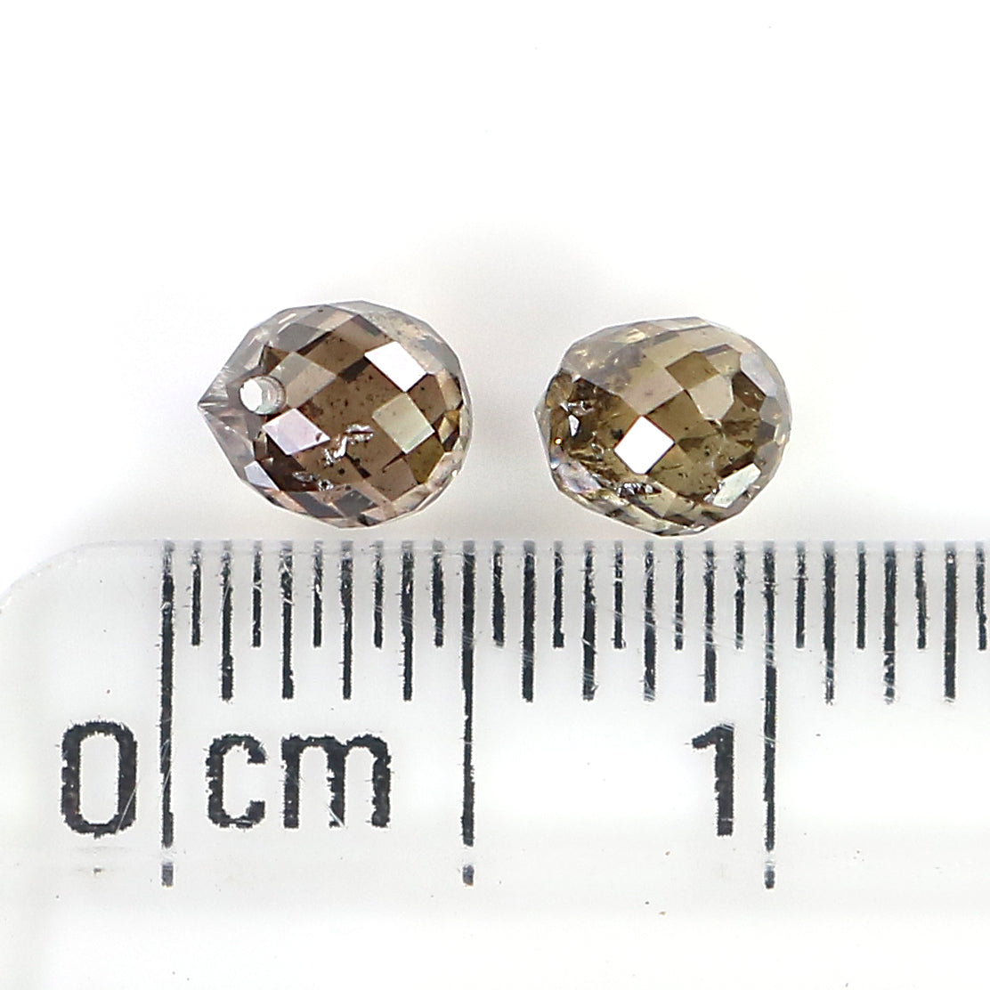 1.01 Ct Natural Loose Briolette Shape Diamond Brown Color Drop Diamond 4.35 MM Natural Loose Brown Color Briolette Rose Cut Diamond LQ111