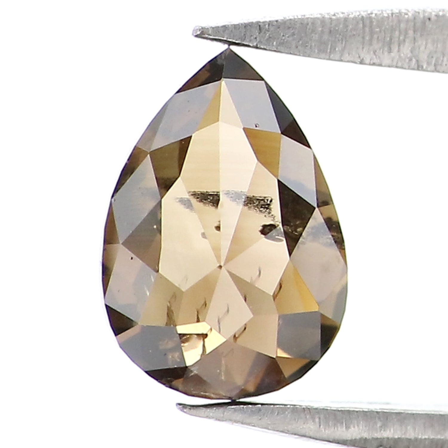 0.80 CT Natural Loose Pear Shape Diamond Black Brown Color Pear Cut Diamond 6.60 MM Natural Loose Pear Shape Rose Cut Diamond LQ8989