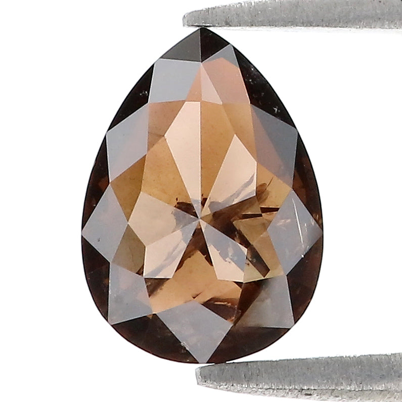 1.93 CT Natural Loose Pear Shape Diamond Brown Color Pear Cut Diamond 9.70 MM Natural Loose Brown Diamond Pear Rose Cut Diamond LQ3274