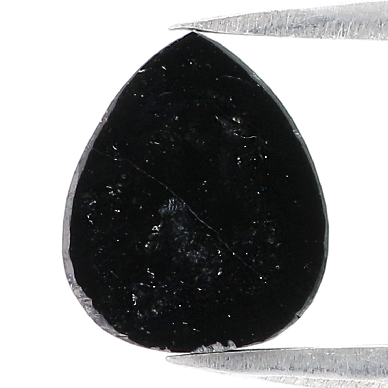 1.62 CT Natural Loose Pear Shape Diamond Black Color Pear Cut Diamond 8.80 MM Natural Loose Black Color Diamond Pear Rose Cut Diamond LQ6183