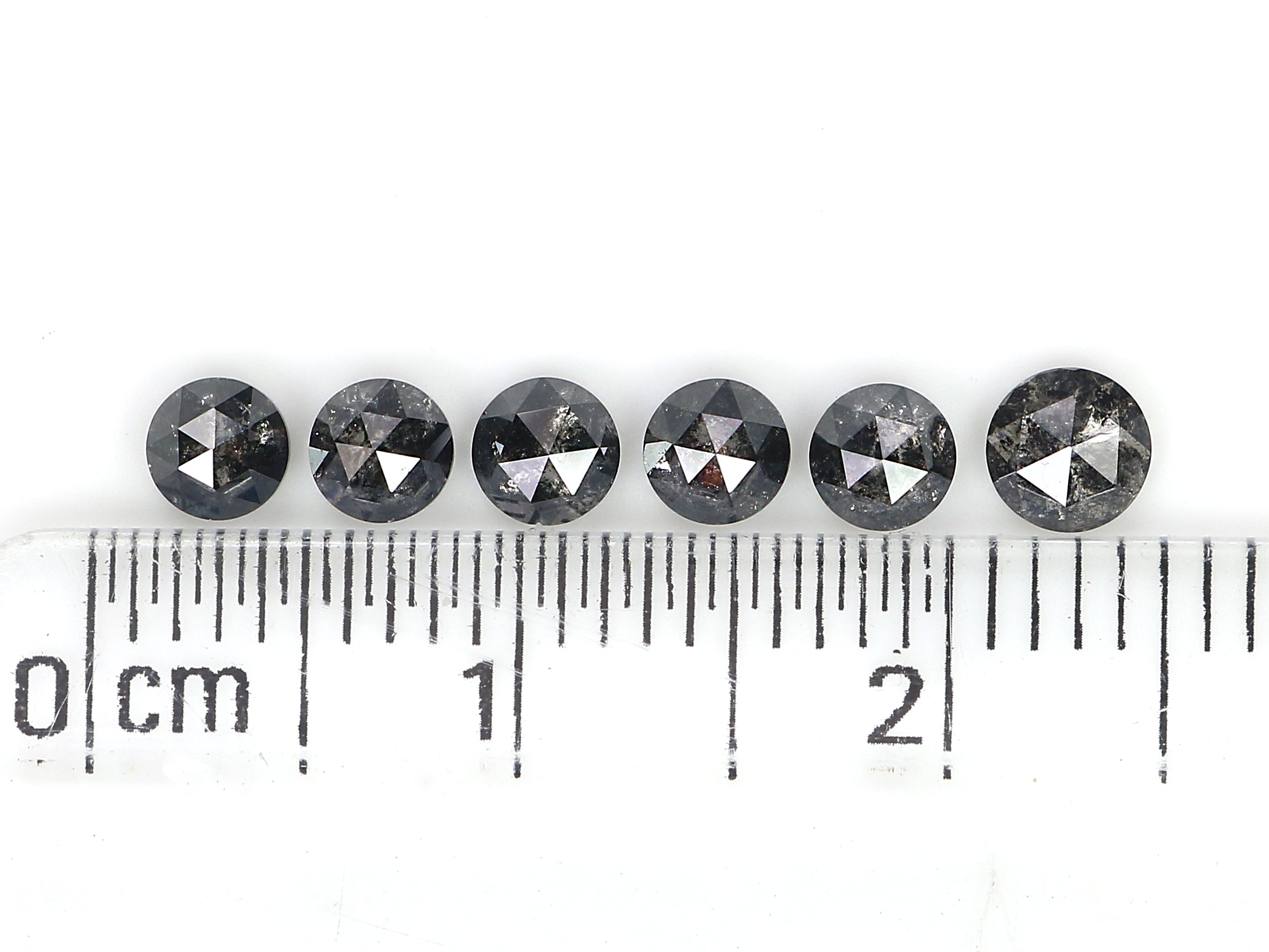 1.34 Ct Natural Loose Round Shape Diamond Salt And Pepper Round Diamond 3.40 MM Natural Loose Black Grey Color Round Rose Cut Diamond LQ8227