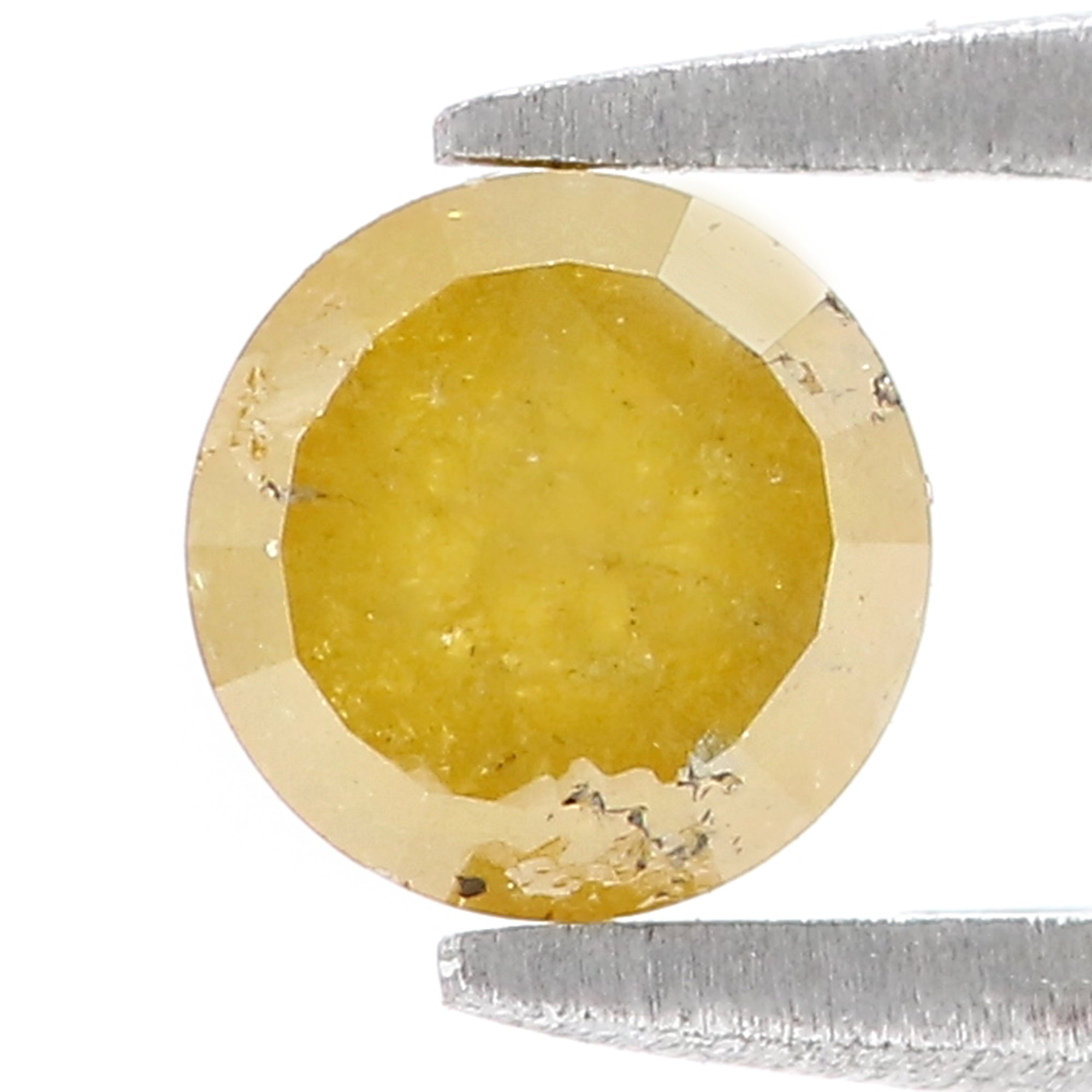 0.83 CT Natural Loose Round Rose Cut Diamond Yellow Color Round Shape Diamond 5.30 MM Natural Yellow Color Round Rose Cut Diamond LQ6426