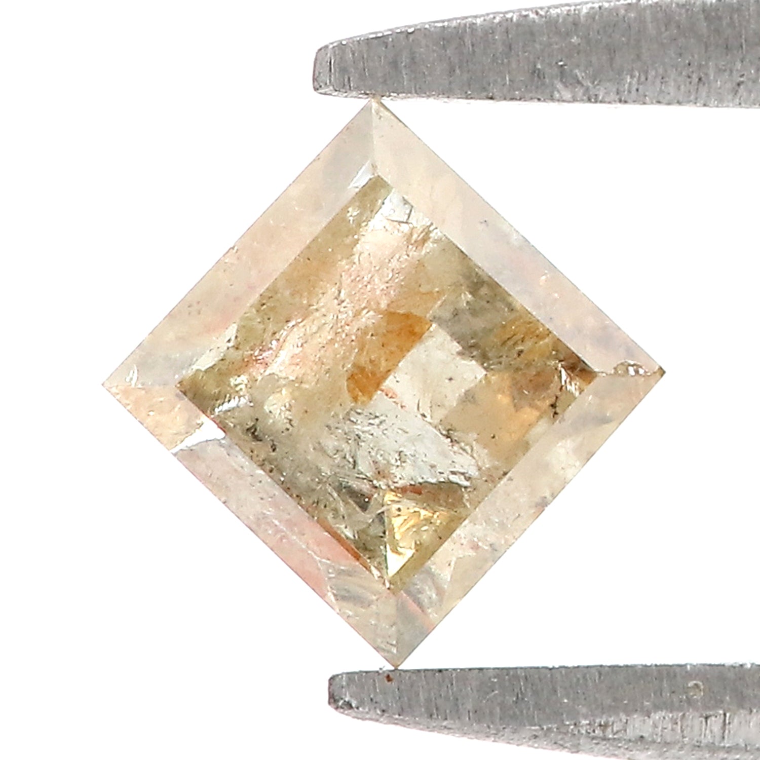 0.59 Ct Natural Loose Kite Shape Diamond Yellow Grey Color Kite Diamond 6.30 MM Natural Yellow Grey Diamond Kite Rose Cut Diamond QL9235