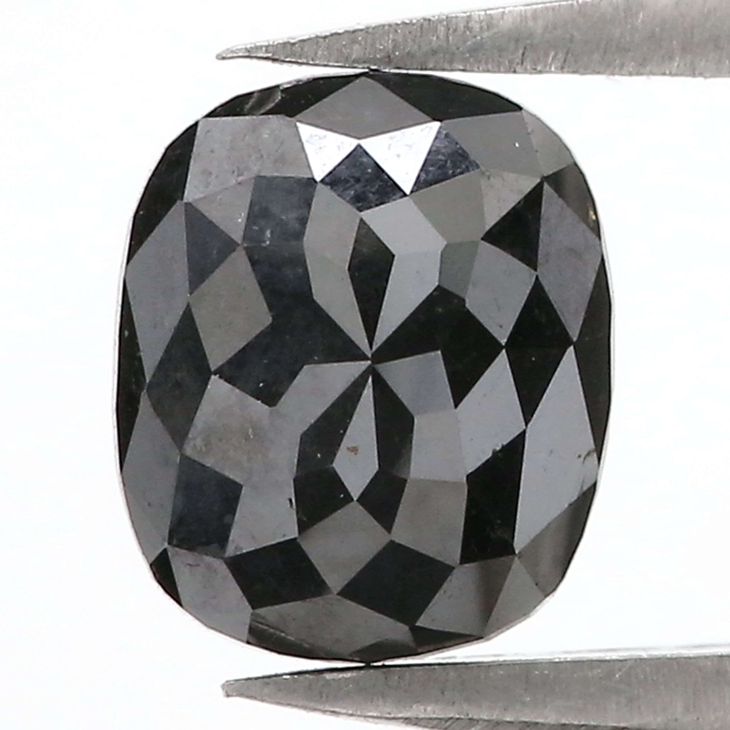 2.21 CT Natural Loose Cushion Shape Diamond Black Color Cushion Rose Cut Diamond 8.27 MM Natural Cushion Shape Black Color Diamond QL3068