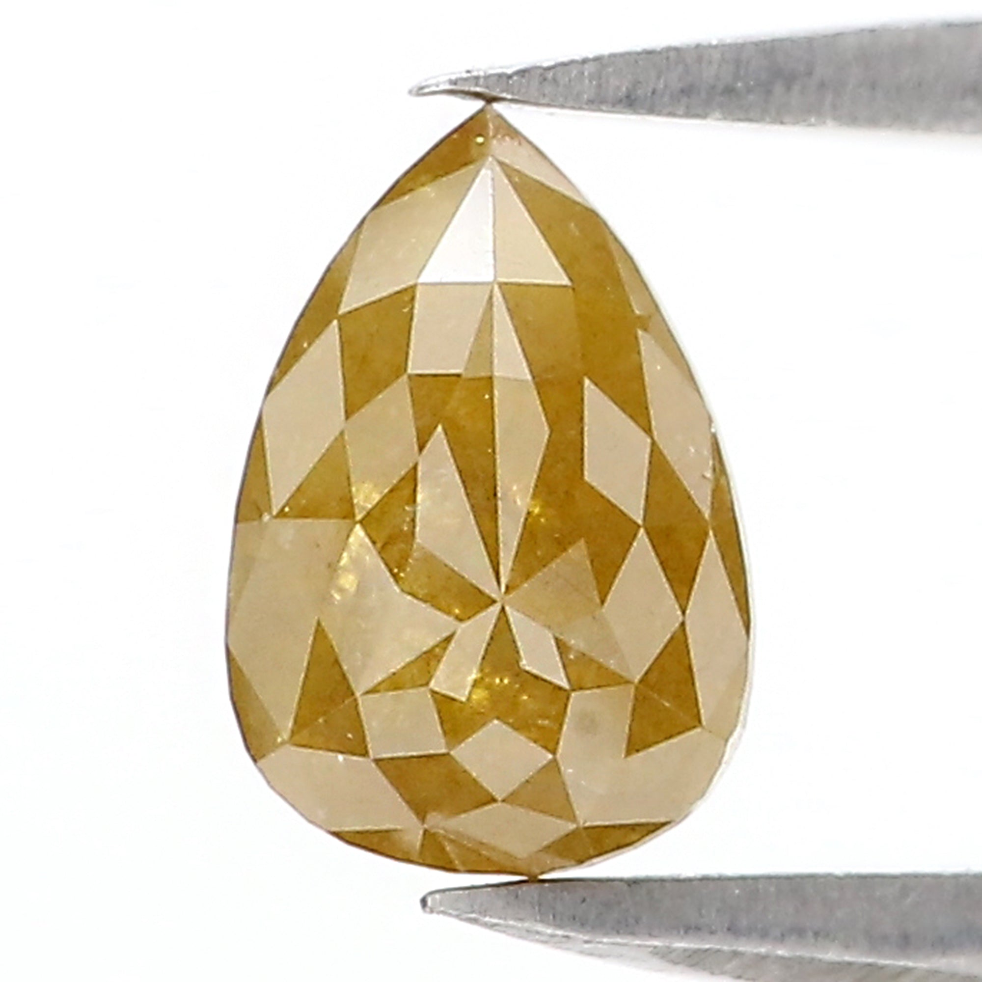 1.22 CT Natural Loose Pear Shape Diamond Yellow Color Pear Shape Diamond 7.85 MM Natural Loose Yellow Diamond Pear Rose Cut Diamond QL1620