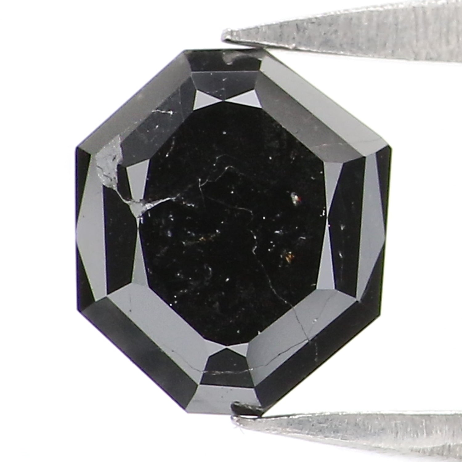 Natural Loose Octagon Diamond, Black Color Octagon Diamond, Natural Loose Diamond, Octagon Rose Cut Diamond, 0.75 CT Octagon Shape L9762