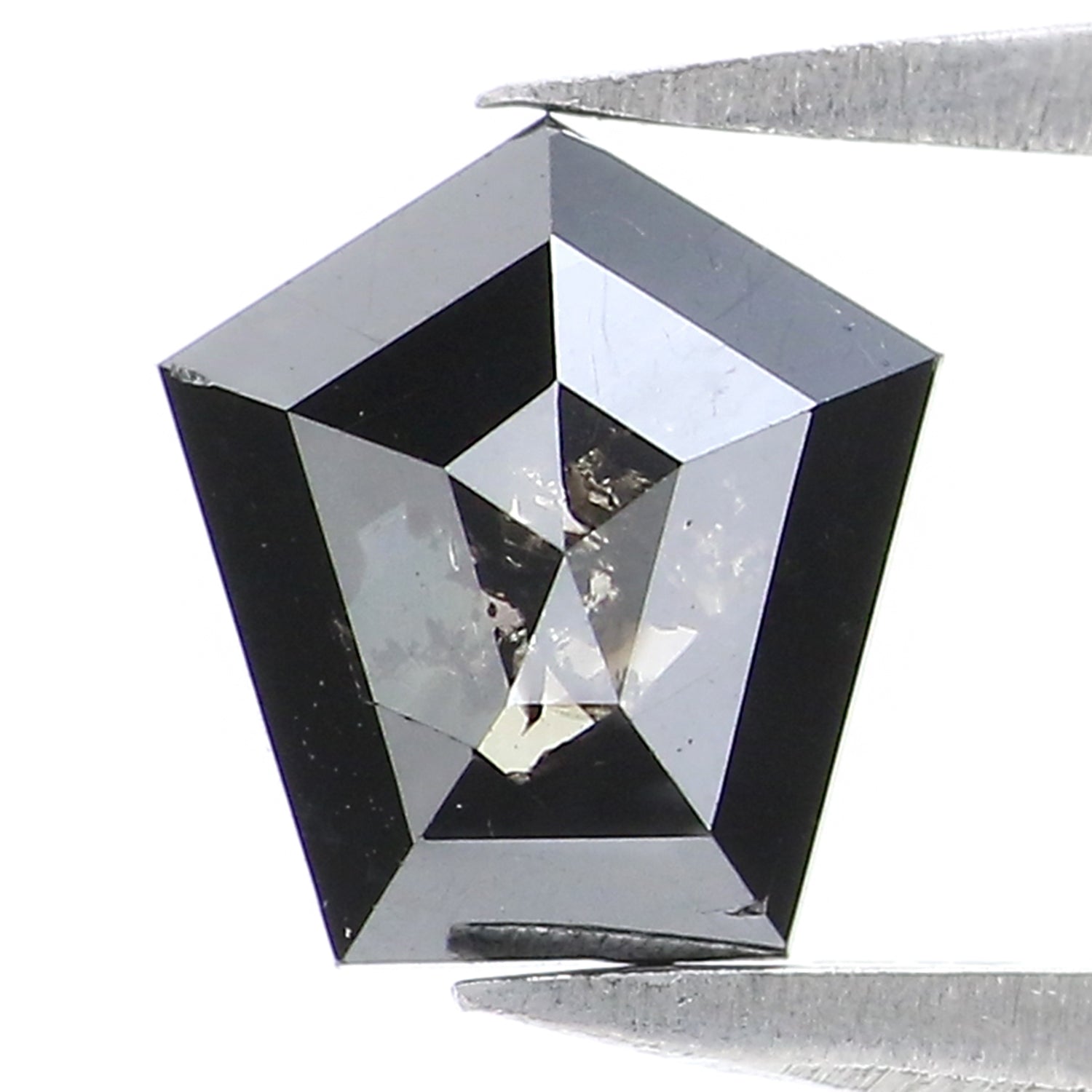 Natural Loose Pentagon Diamond, Black Color Pentagon Diamond, Natural Loose Diamond, Pentagon Rose Cut Diamond, 0.79 CT Pentagon Shape L9788