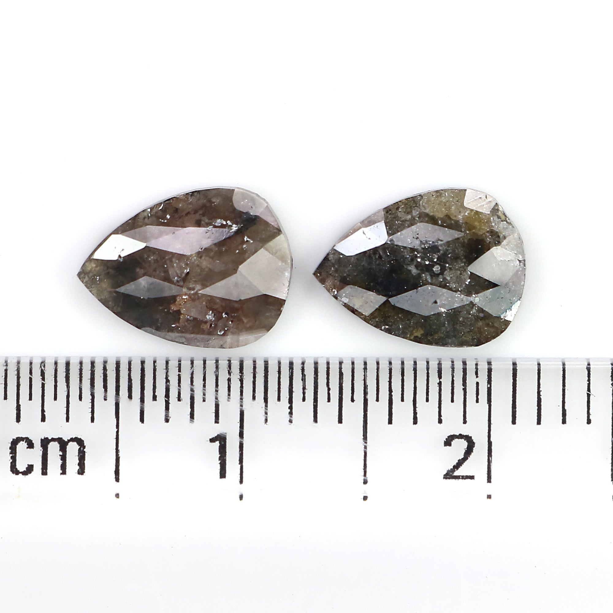 1.75 CT Natural Loose Pear Shape Pair Diamond Black Color Diamond 8.70 MM Natural Diamond Pear Cut Diamond Pear Grey Color Diamond LQ3169