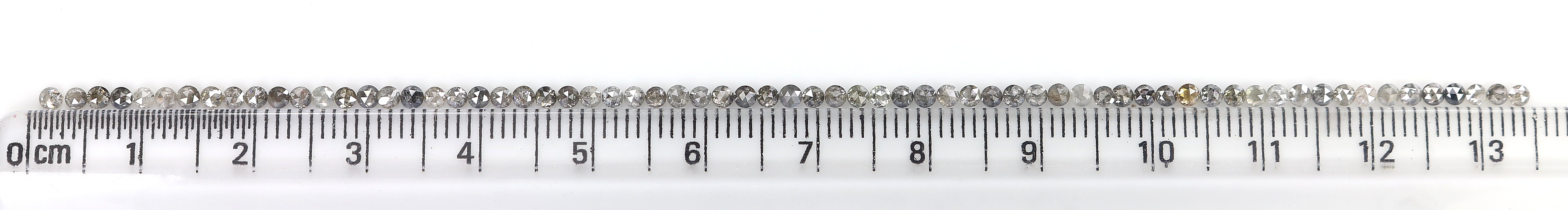 2.35 Ct Natural Loose Round Rose Cut Diamond Salt And Pepper Diamond 1.90 MM Natural Diamond Black Grey Color Round Rose Cut Diamond LQ3052