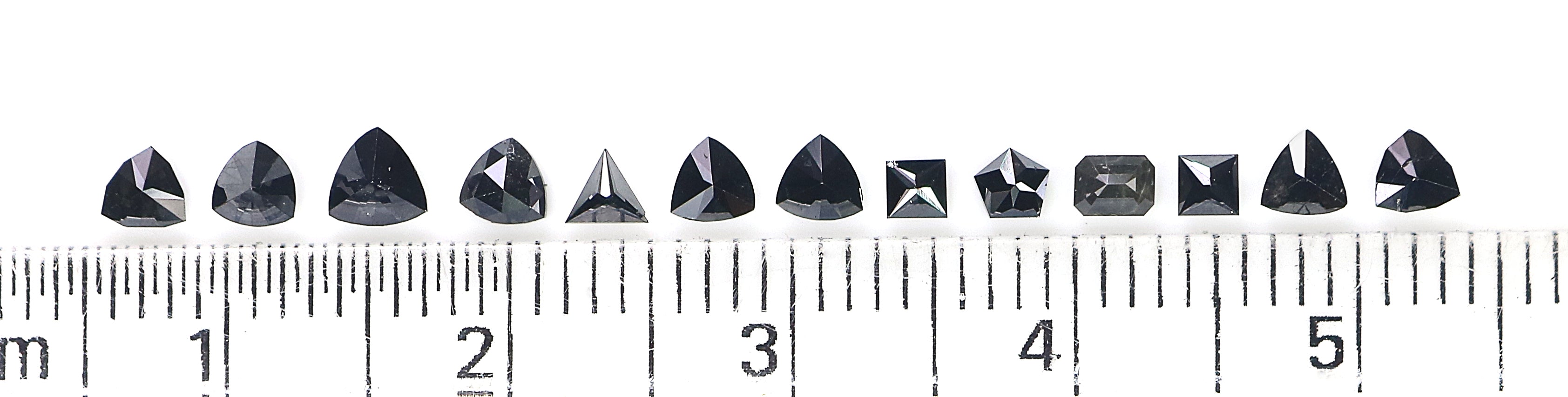 1.14 CT Natural Loose Mix Shape Diamond Black Color Mix Shape Diamond 2.15 MM Natural Loose Black Color Mix Shape Rose Cut Diamond LQ1847