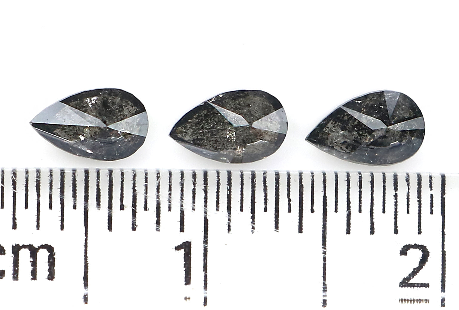 0.60 CT Natural Loose Pear Shape Diamond Salt And Pepper Pear Cut Diamond 5.00 MM Natural Black Grey Color Pear Brilliant Cut Diamond LQ1967