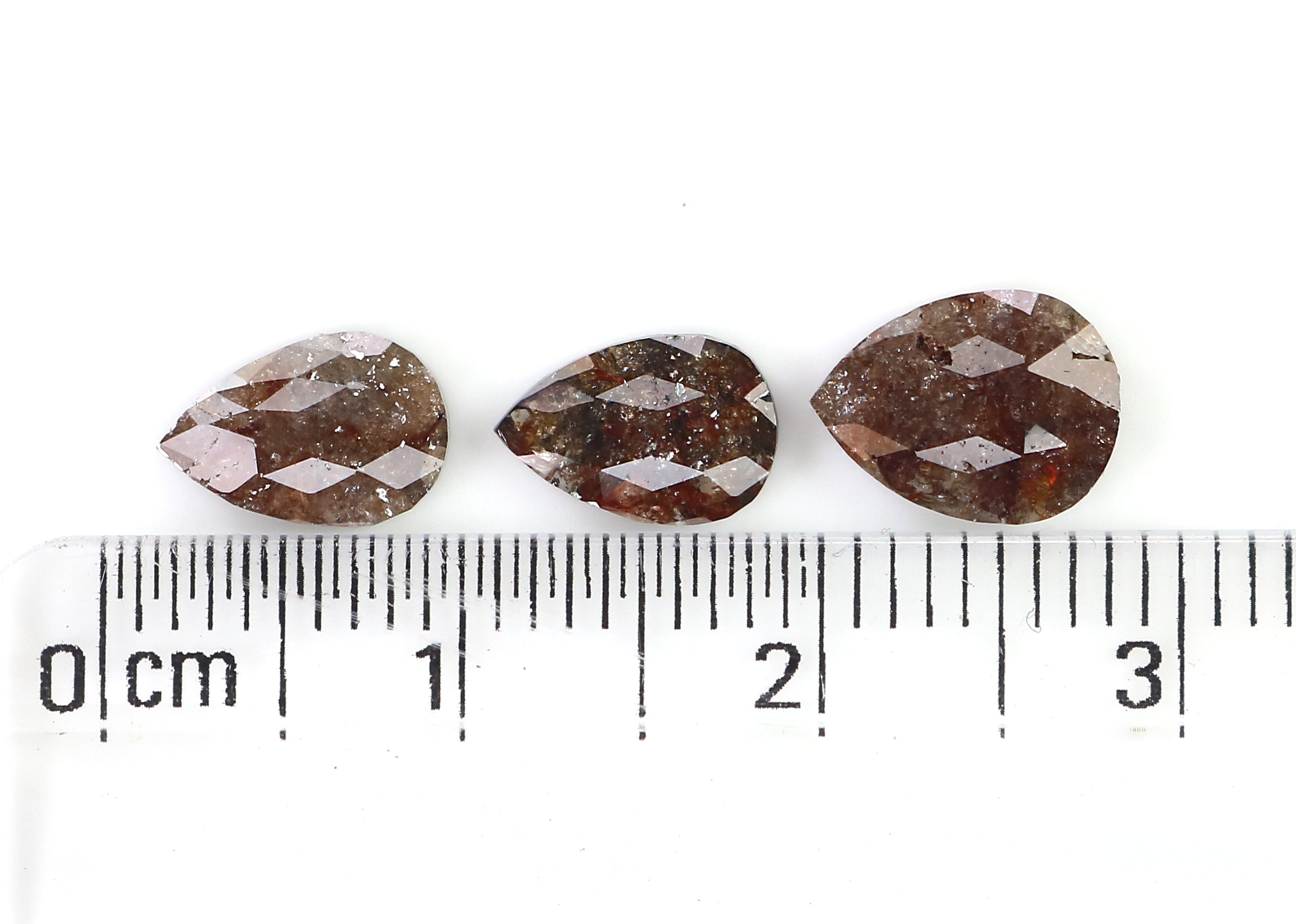 2.60 CT Natural Loose Pear Shape Diamond Brown Color Pear Cut Diamond 8.60 MM Natural Loose Brown Color Diamond Pear Rose Cut Diamond LQ3170