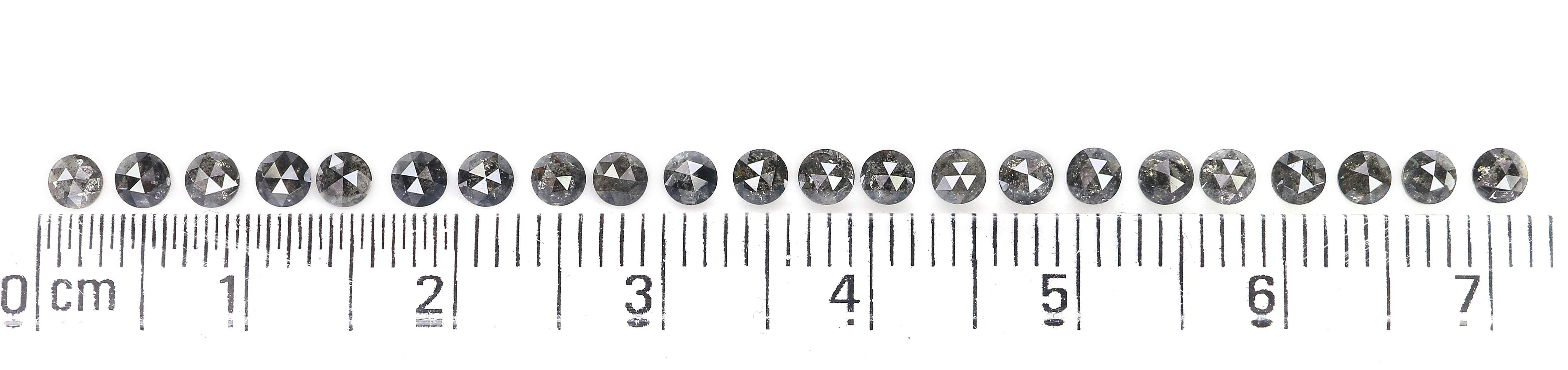 1.84 Ct Natural Loose Round Rose Cut Diamond Salt And Pepper Round Shape Diamond 2.60 MM Natural Black Grey Round Rose Cut Diamond LQ1821