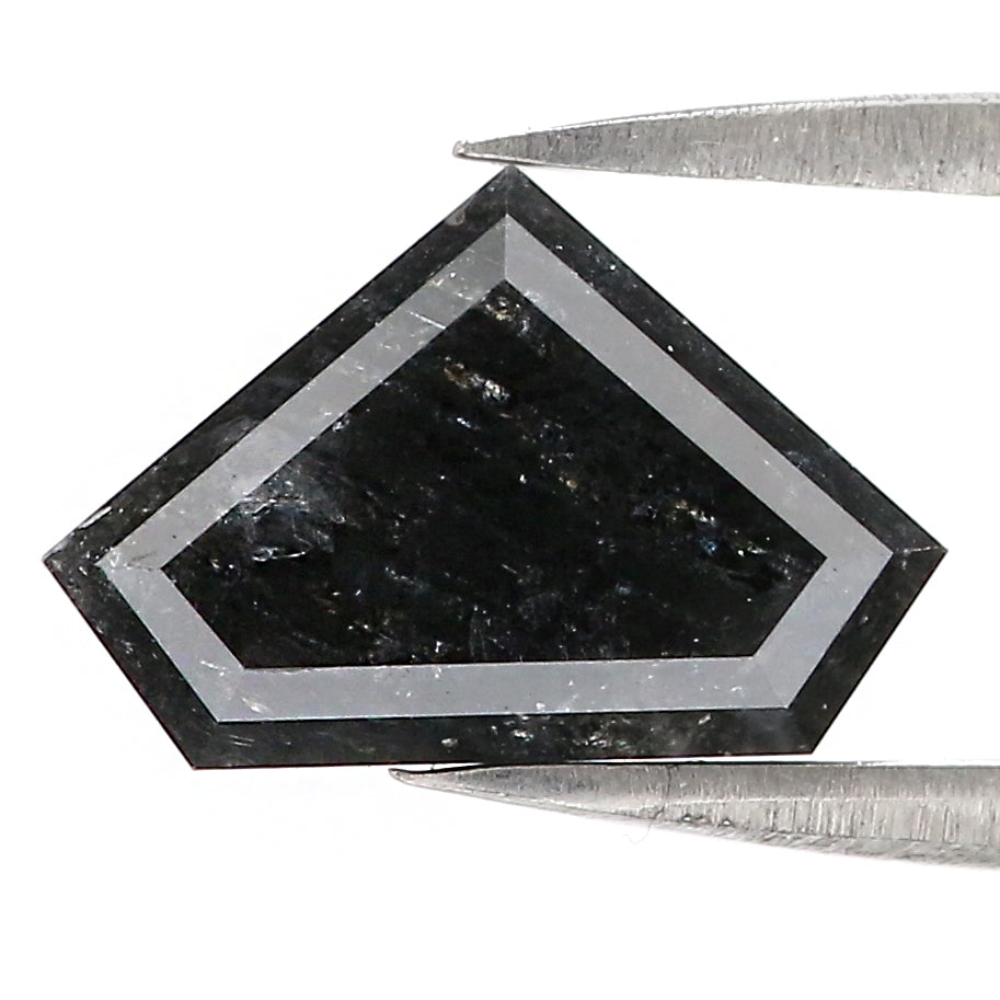 2.85 Ct Natural Loose Shield Diamond Black Color Shield Cut Diamond 11.80 MM Natural Loose Diamond Black Color Shield Shape Diamond QL8767