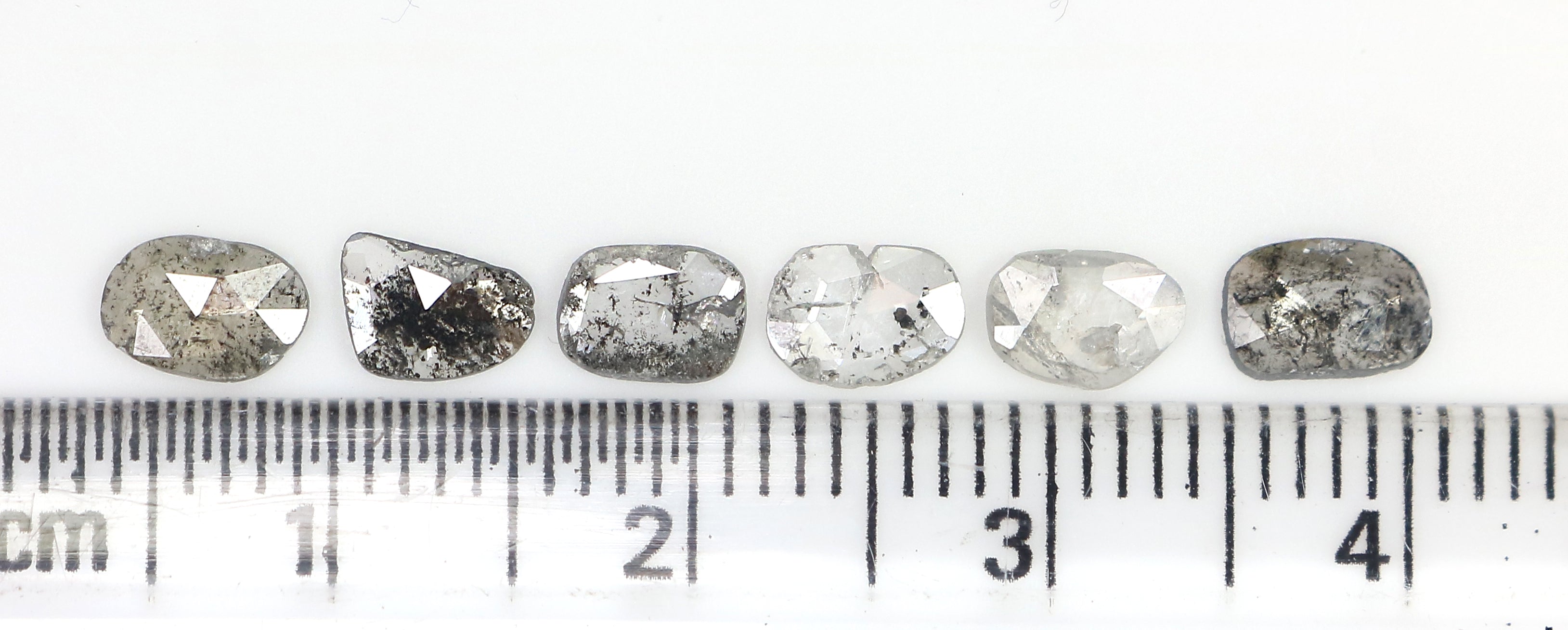 1.34 Ct Natural Loose Slice Cut Diamond Salt And Pepper Uncut Diamond 5.85 MM Natural Diamond Black Grey Color Irregular Cut Diamond LQ3069