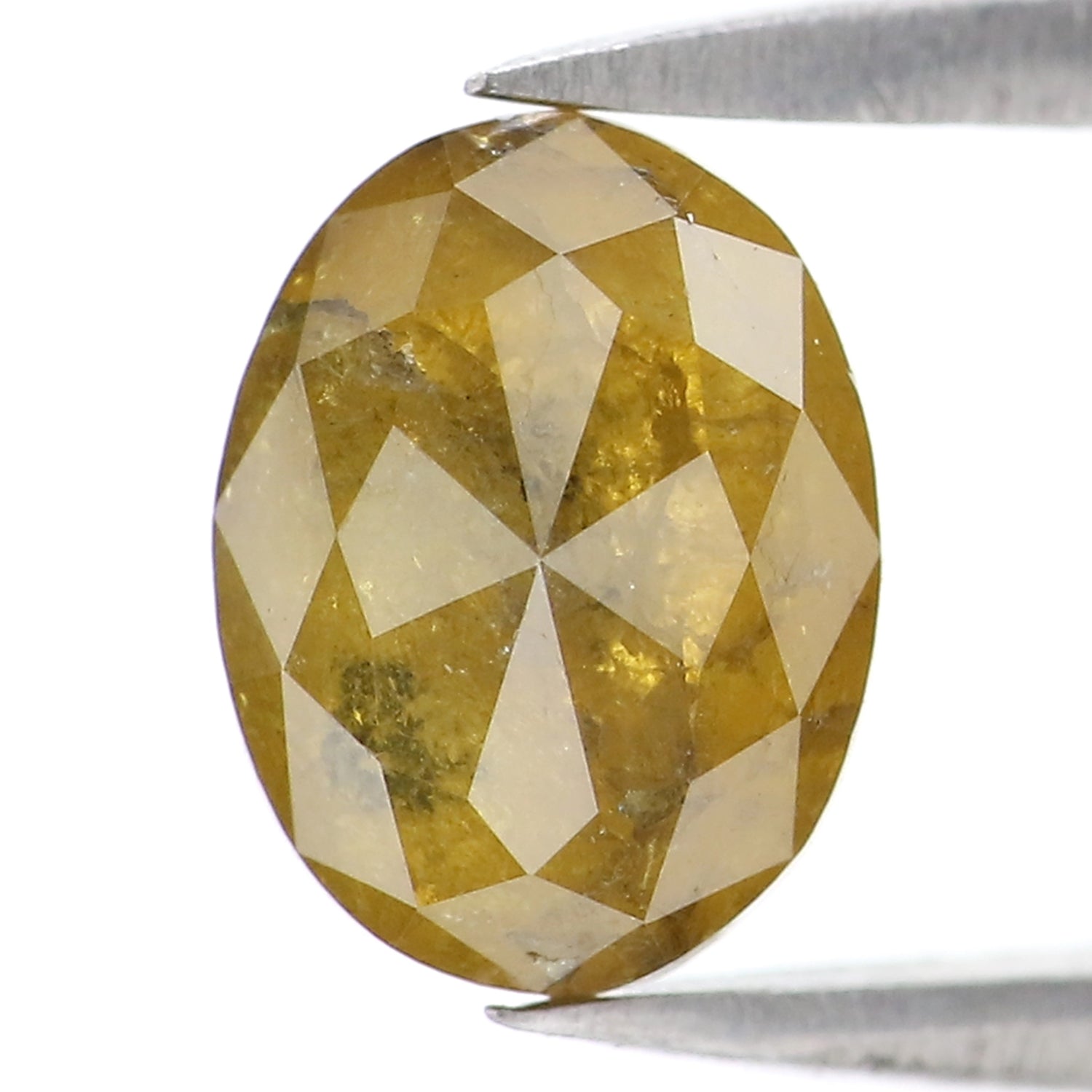 1.80 CT Natural Loose Oval Shape Diamond Yellow Color Oval Cut Diamond 8.10 MM Natural Loose Diamond Yellow Oval Rose Cut Diamond LQ2837