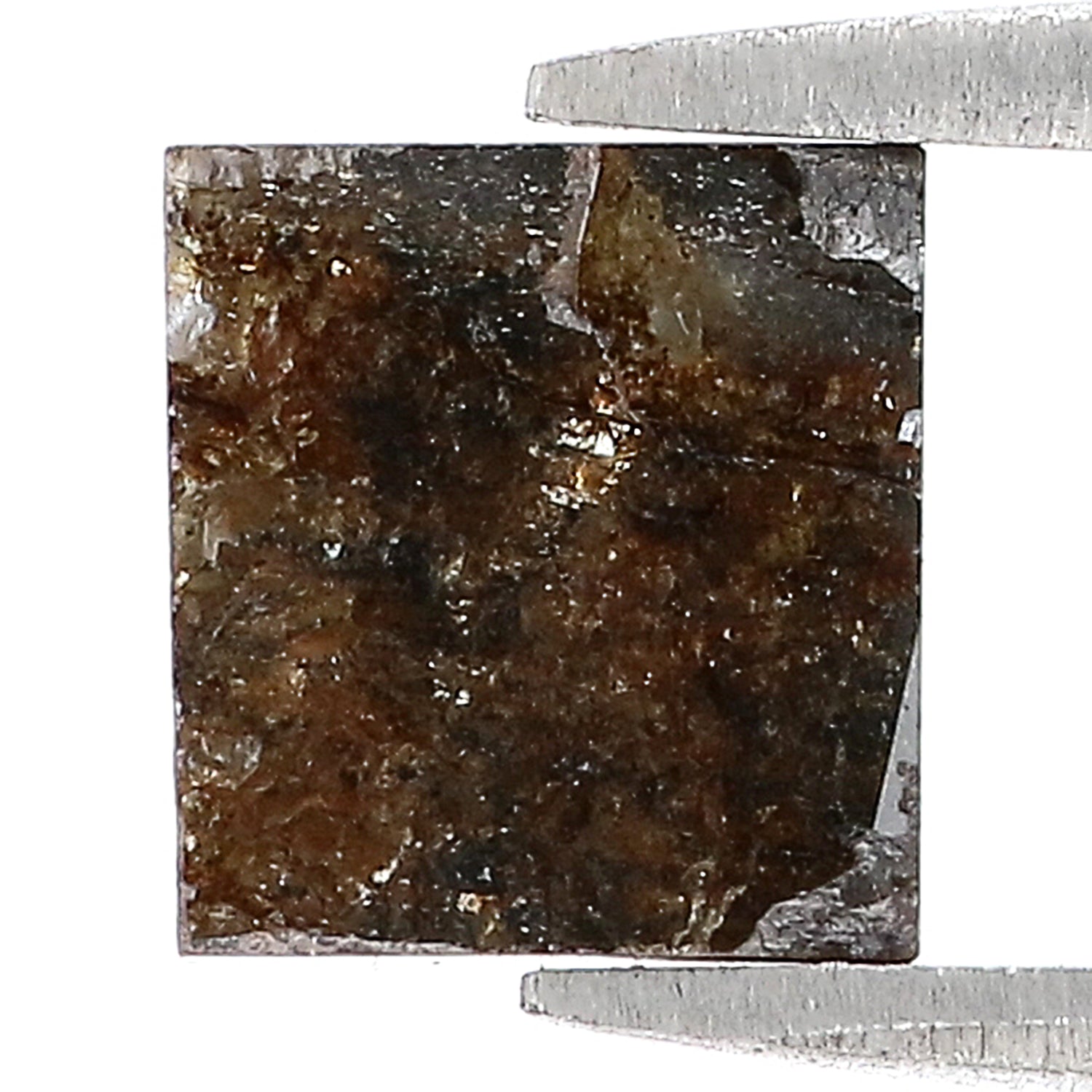 2.08 CT Natural Loose Square Shape Diamond Brown Color Square Cut Diamond 7.60 MM Natural Loose Brown Color Square Rose Cut Diamond LQ7152