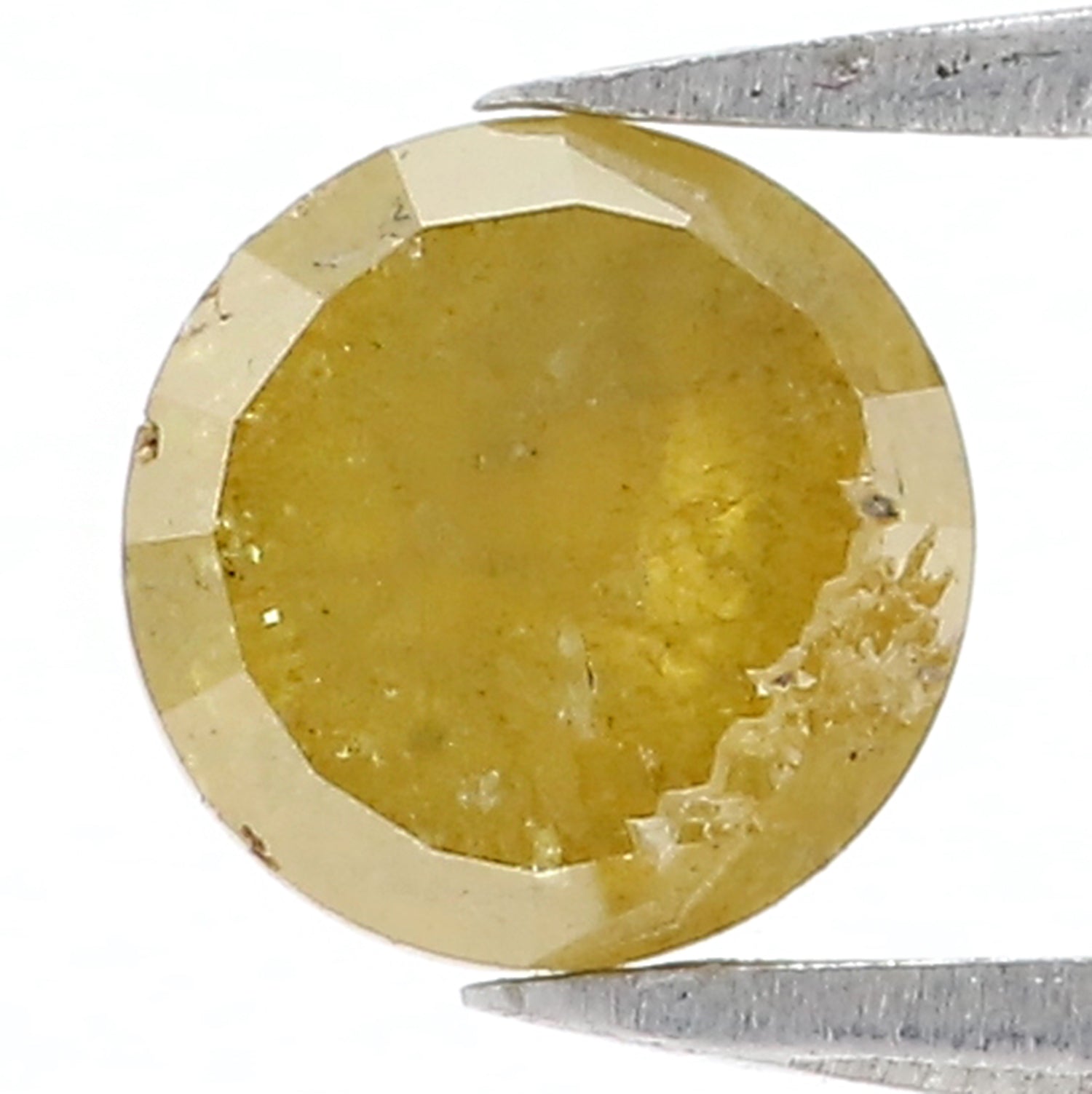 1.65 CT Natural Loose Round Rose Cut Diamond Yellow Color Round Shape Diamond 6.60 MM Natural Yellow Color Round Rose Cut Diamond LQ5279