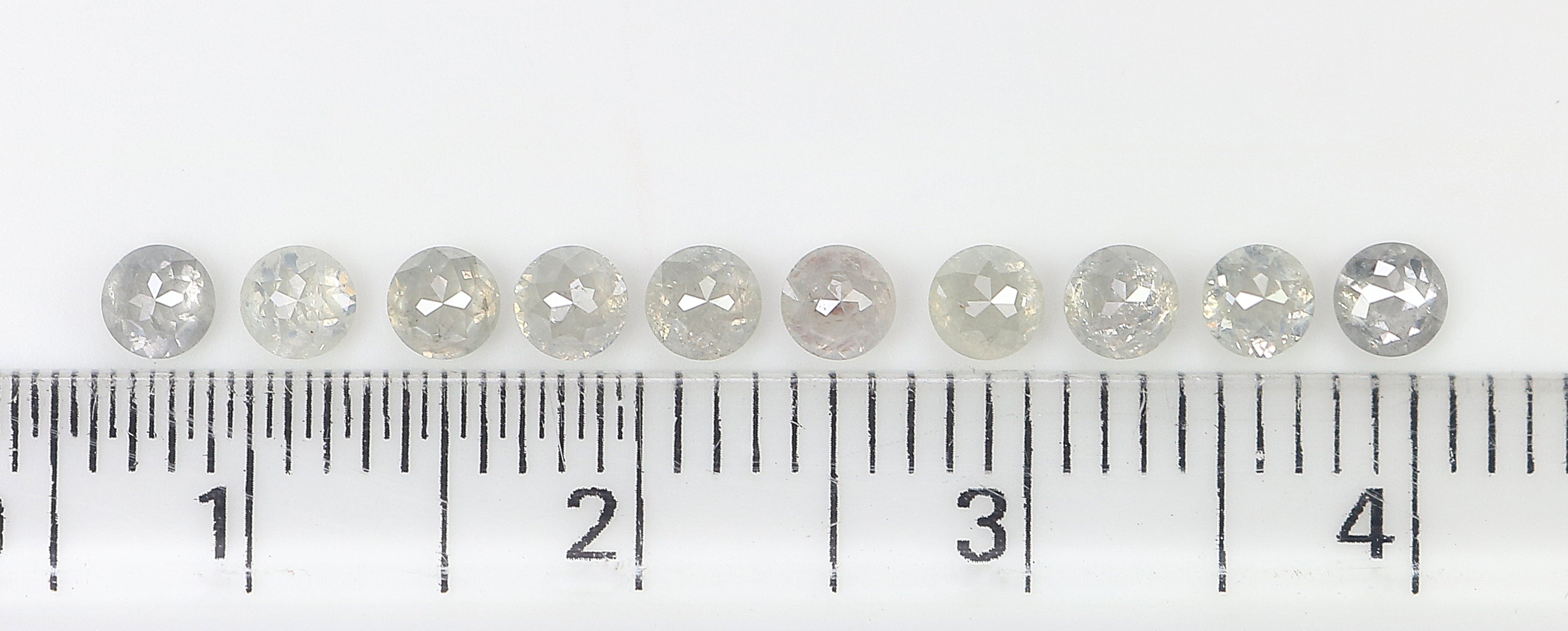 1.42 CT Natural Loose Round Rose Cut Diamond Grey Color Round Shape Diamond 2.95 MM Natural Loose Grey Color Round Rose Cut Diamond LQ3216