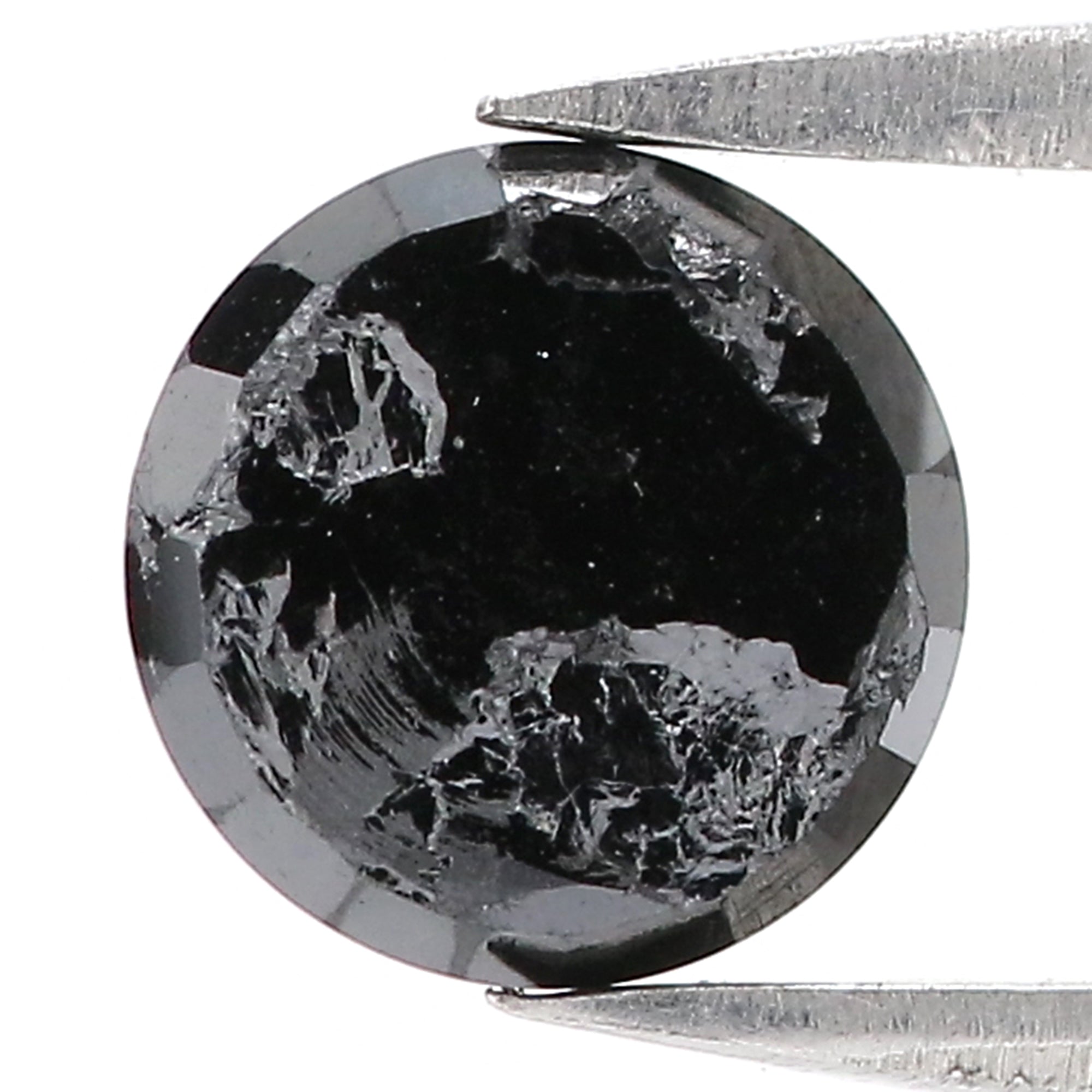 1.71 CT Natural Loose Round Rose Cut Diamond Black Color Round Shape Diamond 7.00 MM Natural Loose Black Color Round Rose Cut Diamond LQ6839