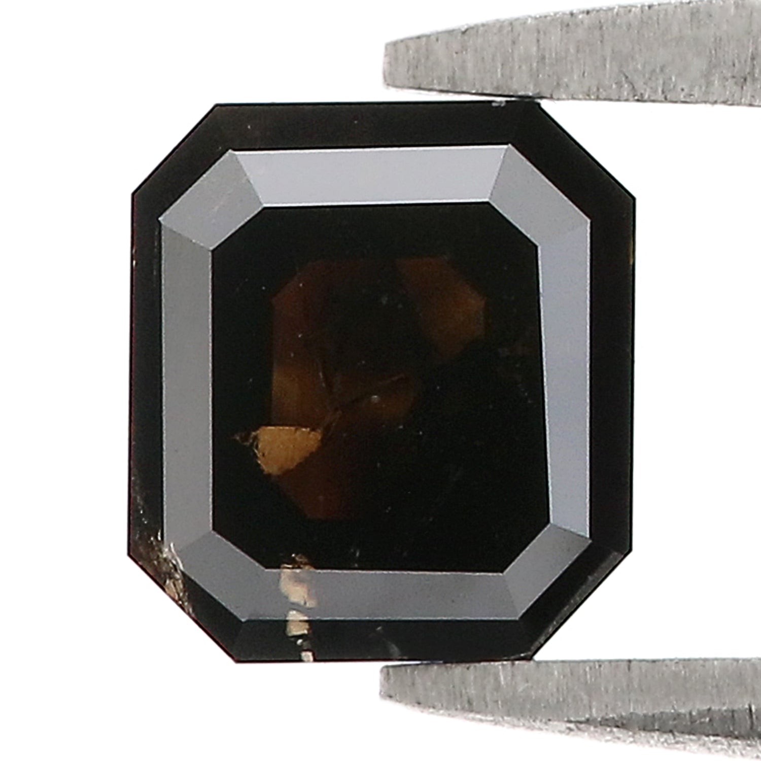 1.22 Ct IGI CERTIFIED Natural Loose Radiant Shape Diamond Fancy Black Color Radiant Cut Diamond 6.30 MM Natural Radiant Cut Diamond QL8539