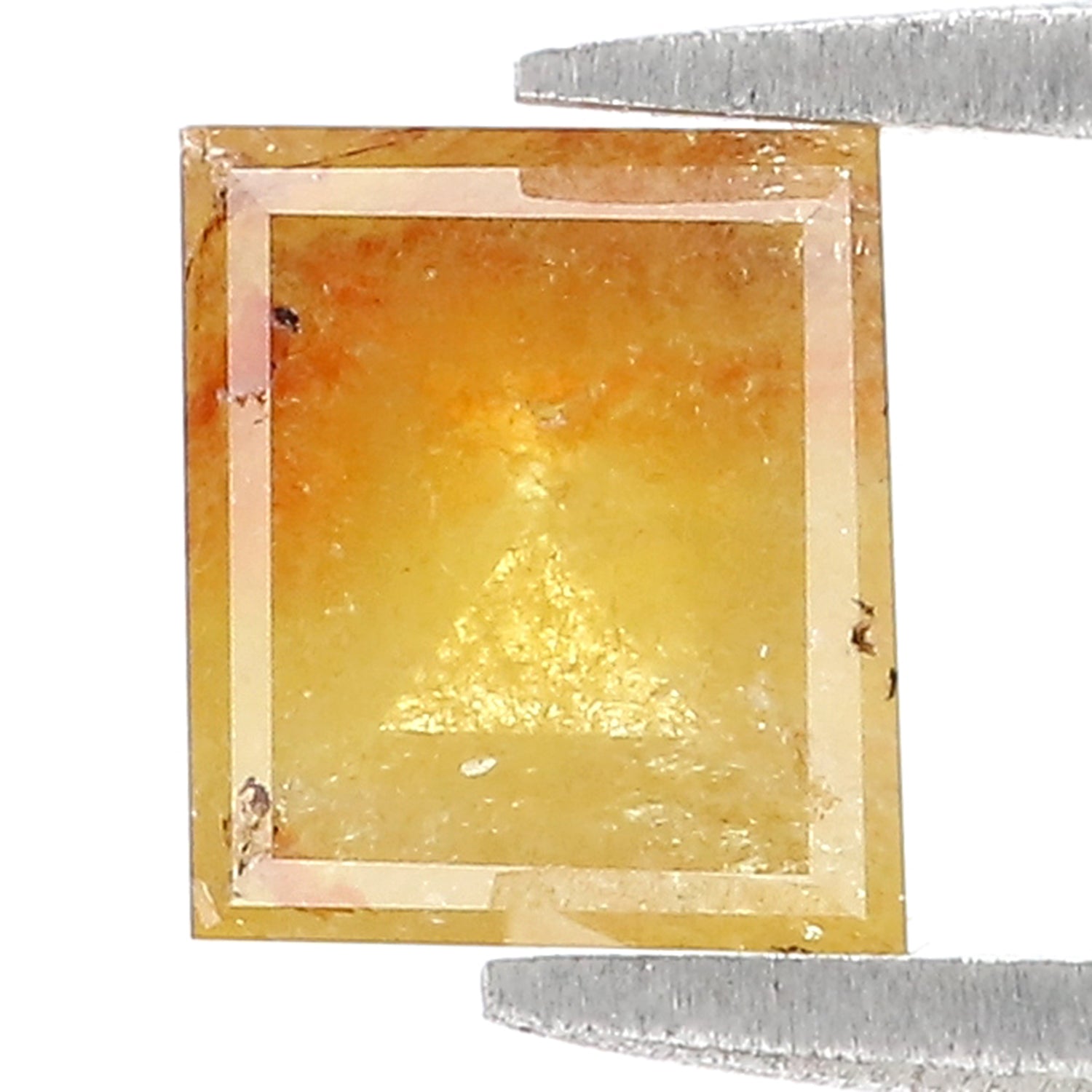 1.81 CT Natural Loose Square Shape Diamond Yellow Color Square Cut Diamond 7.40 MM Natural Loose Brown Color Square Rose Cut Diamond LQ6657