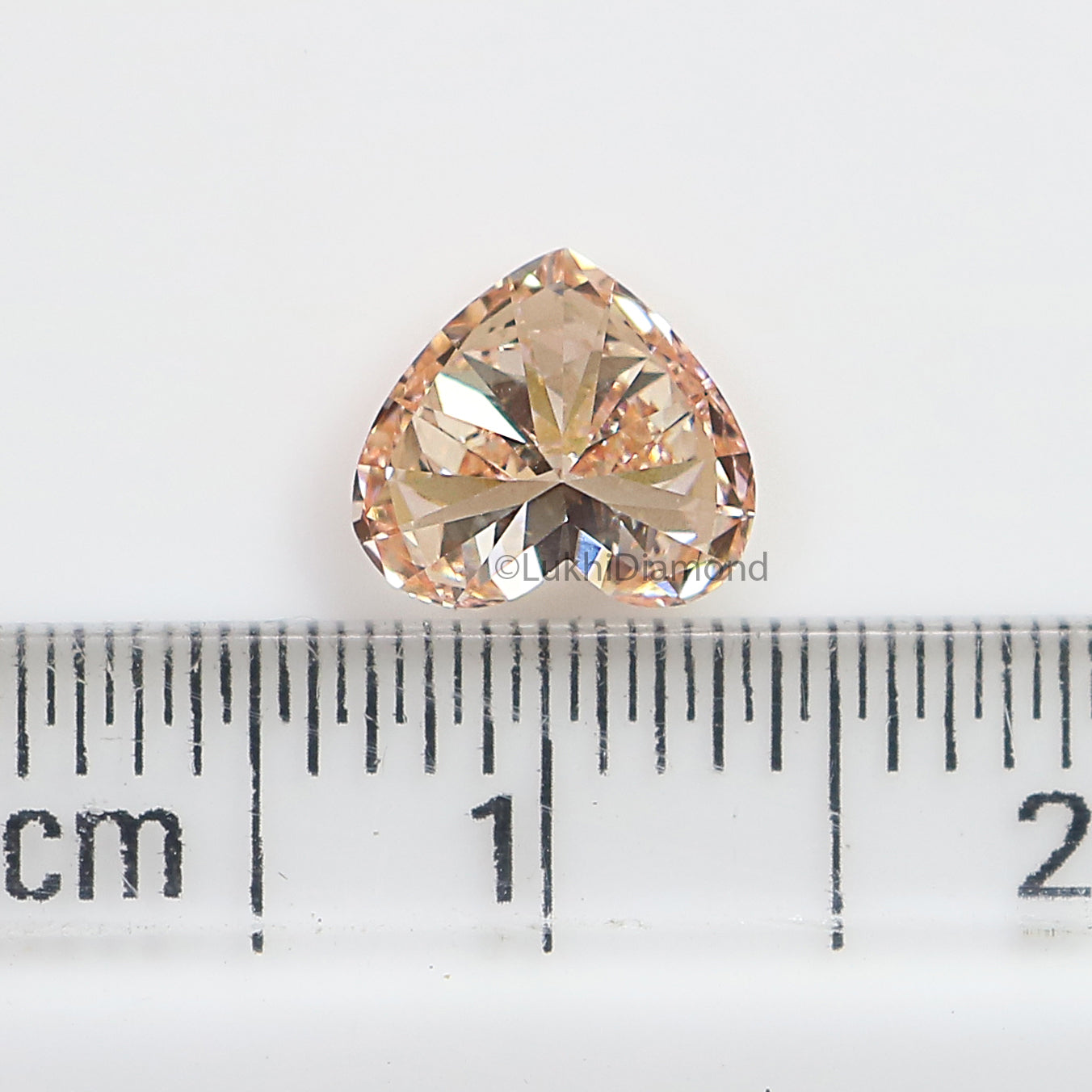 1.04 CT IGI Certified Heart Brilliant Cut Fancy Intense Orange Pink Color VVS2 Clarity Diamond Lab Created Diamond Heart CVD Diamond L3224