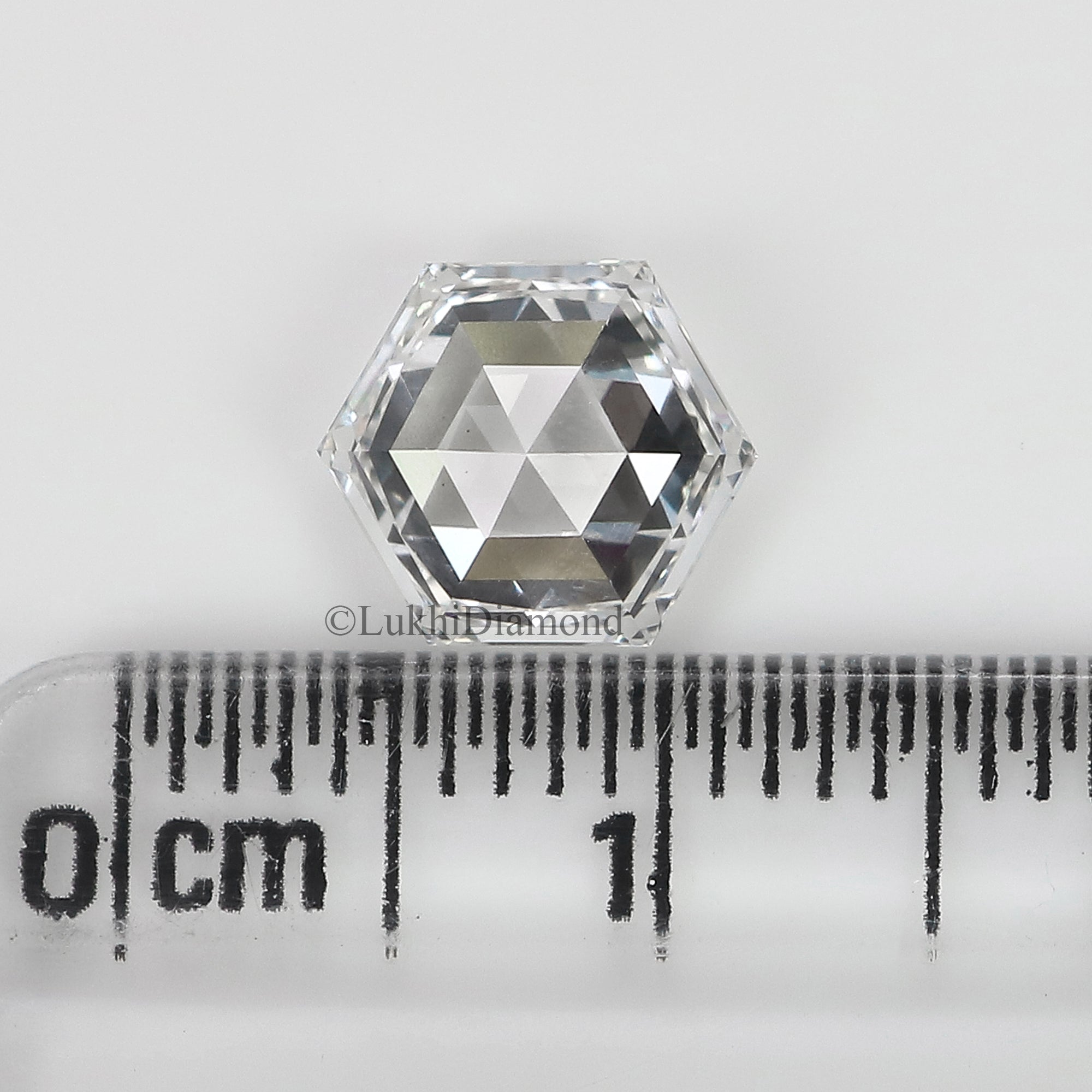 1.58 CT IGI Certified Hexagonal Step Cut Diamond White - E Color VVS2 Clarity Diamond Lab Grown Diamond Lab Created Hexagon CVD Diamond Q186