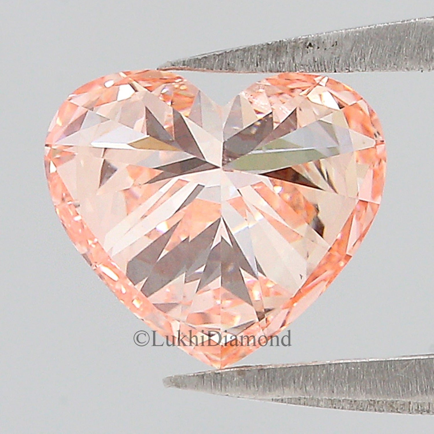 1.36 CT IGI Certified Heart Brilliant Cut Fancy Intense Pink Color VS1 Clarity Diamond Lab Grown Diamond Lab Created Heart CVD Diamond L3201