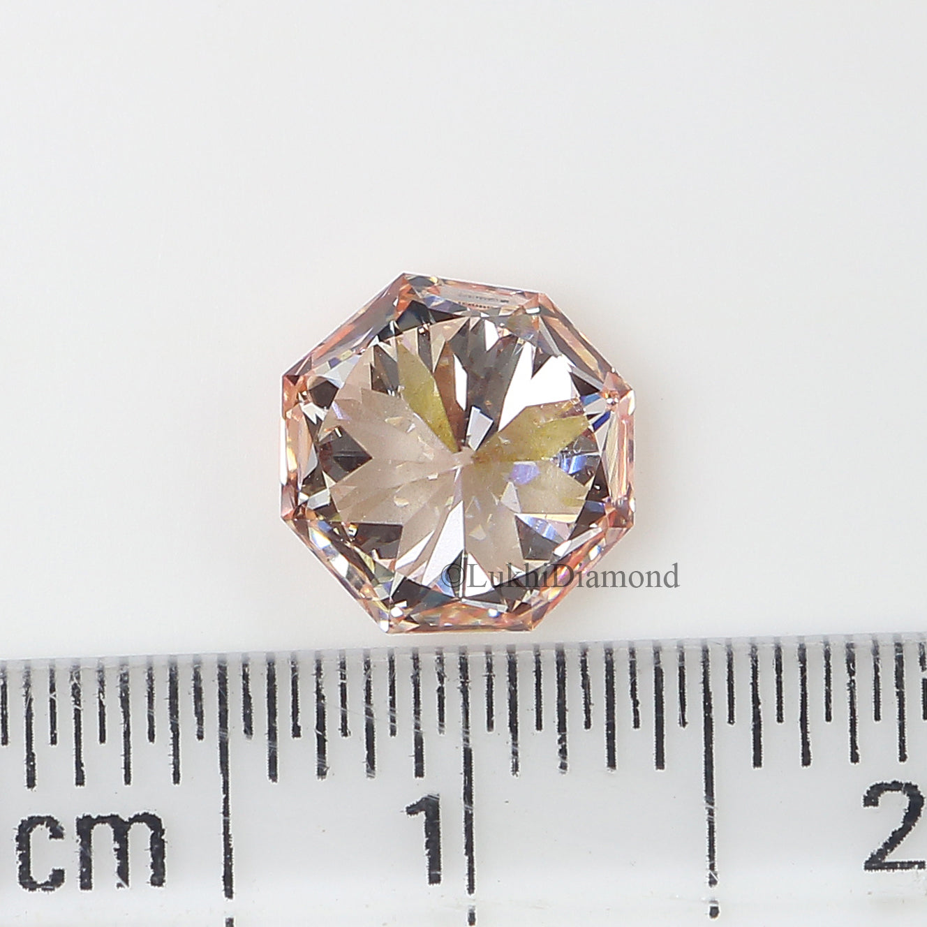 1.58 CT IGI Certified Octagonal Modified Brilliant Cut Fancy Pink Color VS2 Clarity Diamond Lab Grown CVD Diamond Lab Created Diamond L3207