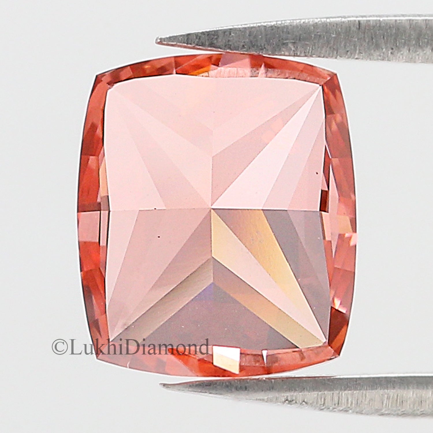 4.57 CT IGI Certified Cushion Modified Brilliant Cut Fancy Vivid Red Color VS1 Clarity Diamond Lab Grown CVD Lab Created Diamond L3197