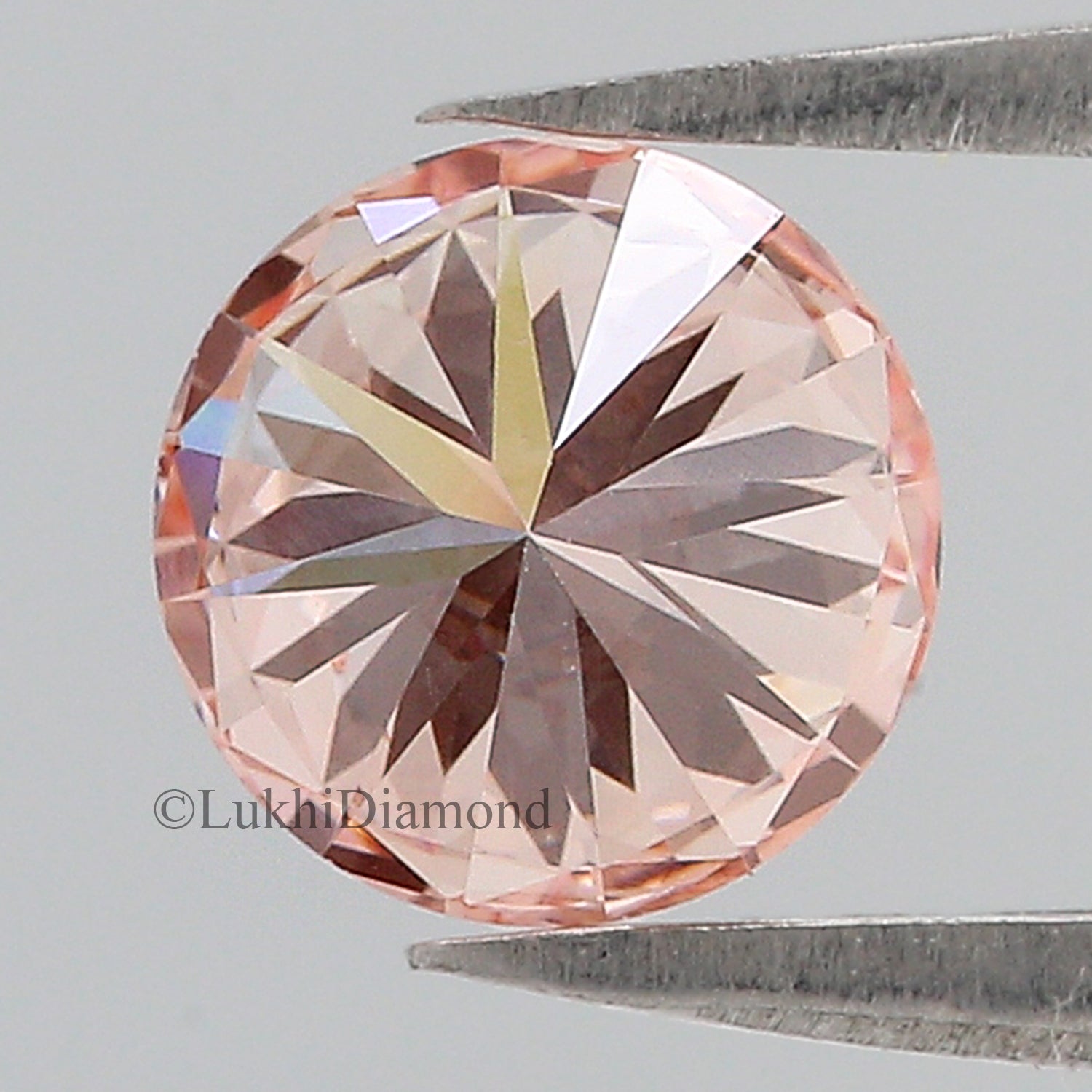 1.30 CT IGI Certified Round Brilliant Cut Fancy Intense Pink Color VS1 Clarity Diamond Lab Grown Diamond Lab Created Round CVD Diamond L3198