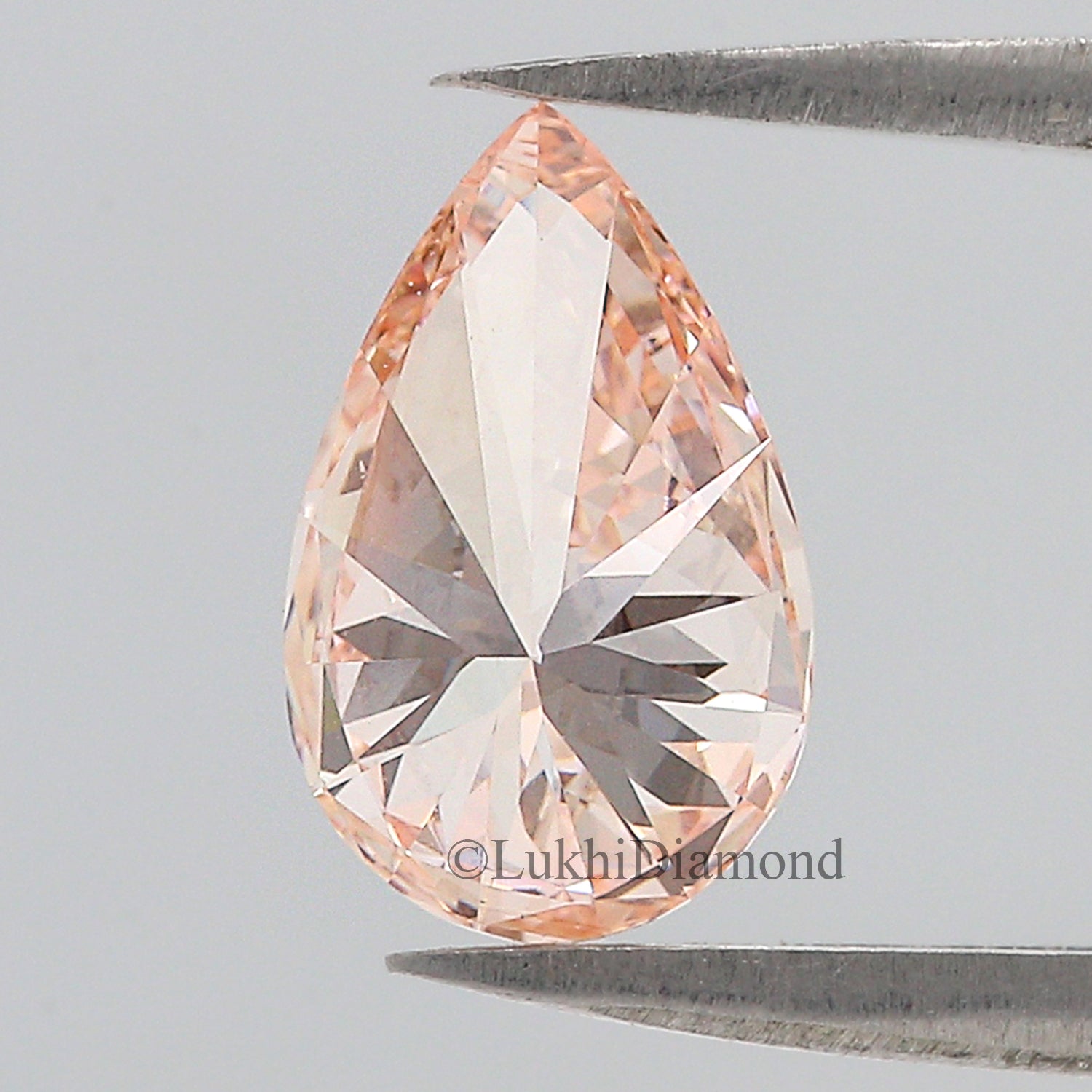 1.57 CT IGI Certified Pear Brilliant Cut Diamond Fancy Vivid Pink Color VS1 Clarity Lab Grown Diamond Lab Created Pear CVD Diamond L3203