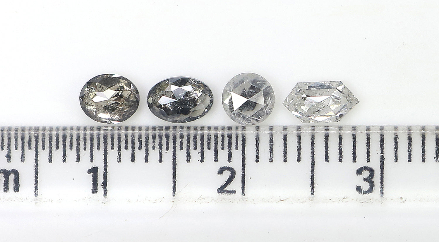 1.04 CT Natural Loose Mix Shape Diamond Salt And Pepper Mix Shape Diamond 5.60 MM Natural Black Gray Color Mix Shape Rose Cut Diamond LQ3264