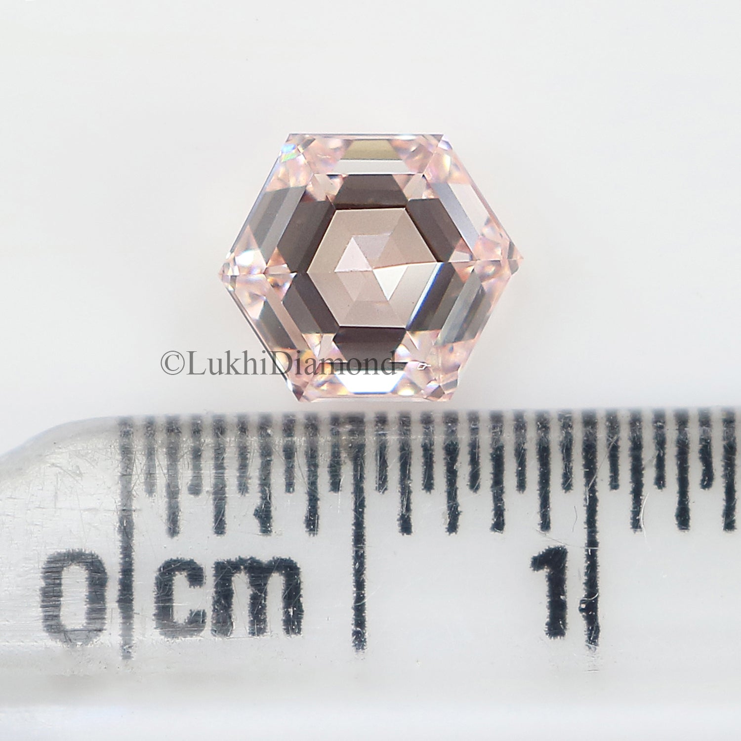 1.02 CT IGI Certified Hexagonal Step Cut Diamond Fancy Pink Color VVS1 Clarity Lab Grown Diamond Lab Created Hexagon CVD Diamond Q201