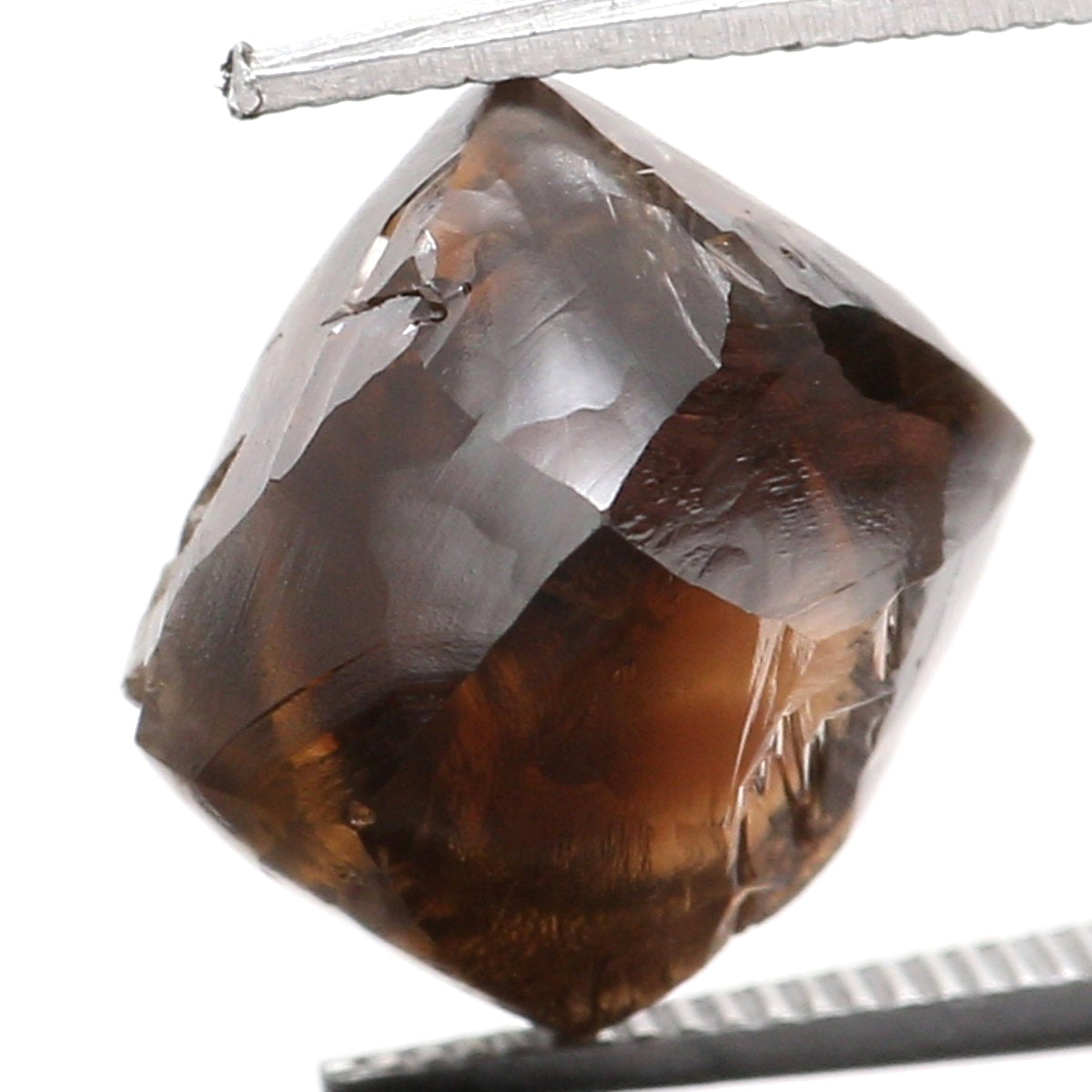 2.56 CT Natural Loose Rough Shape Diamond Brown Color Rough Cut Diamond 6.80 MM Natural Brown Color Rough Irregular Cut Diamond QLB6307