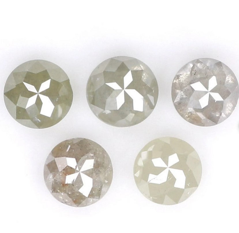 Natural Loose Rose Cut Diamond Grey Color 1.04 CT 3.40 MM Round Rose Cut Shape Diamond KR1387