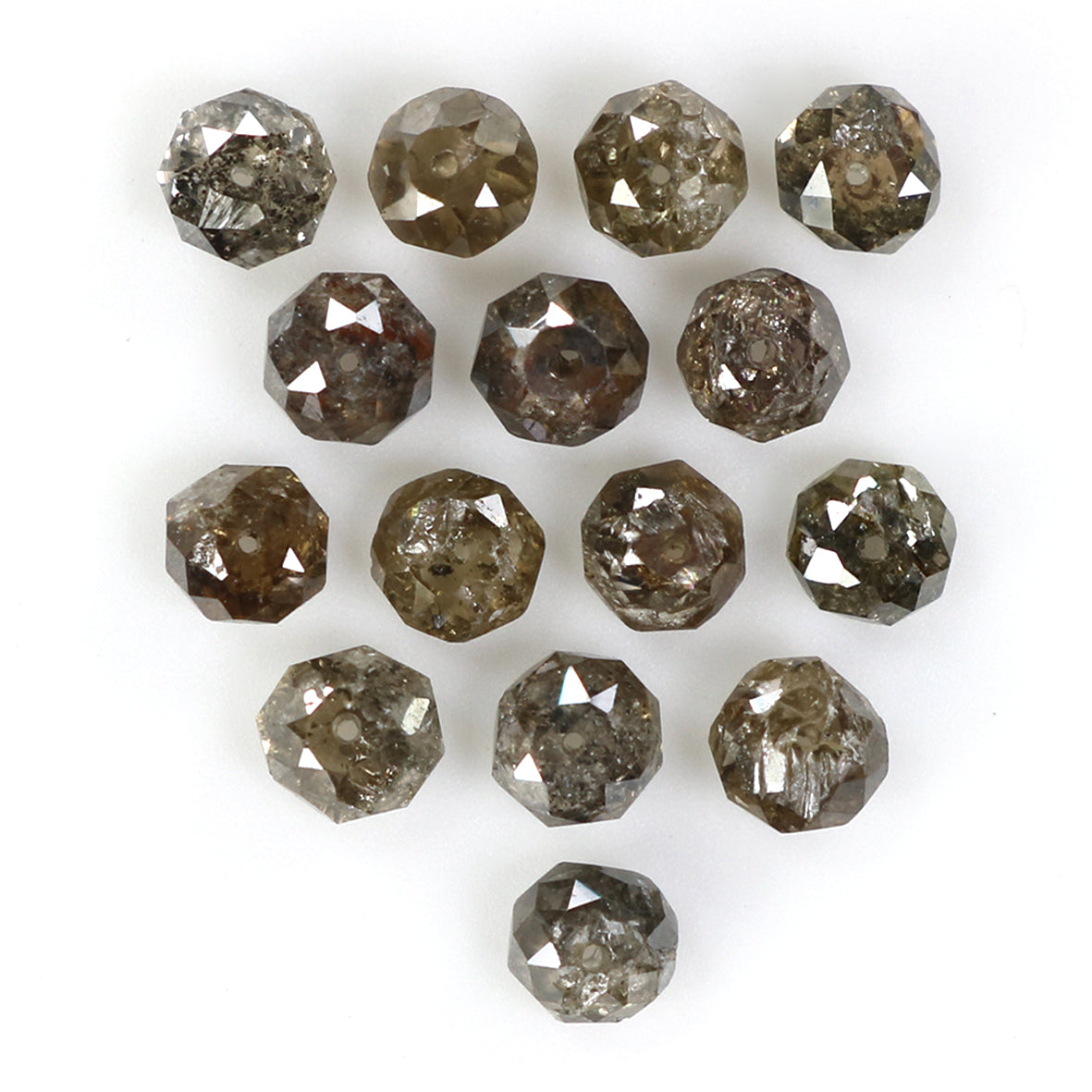 4.74 ct Natural Black Tear Drops Loose Diamond Beads for Jewelry