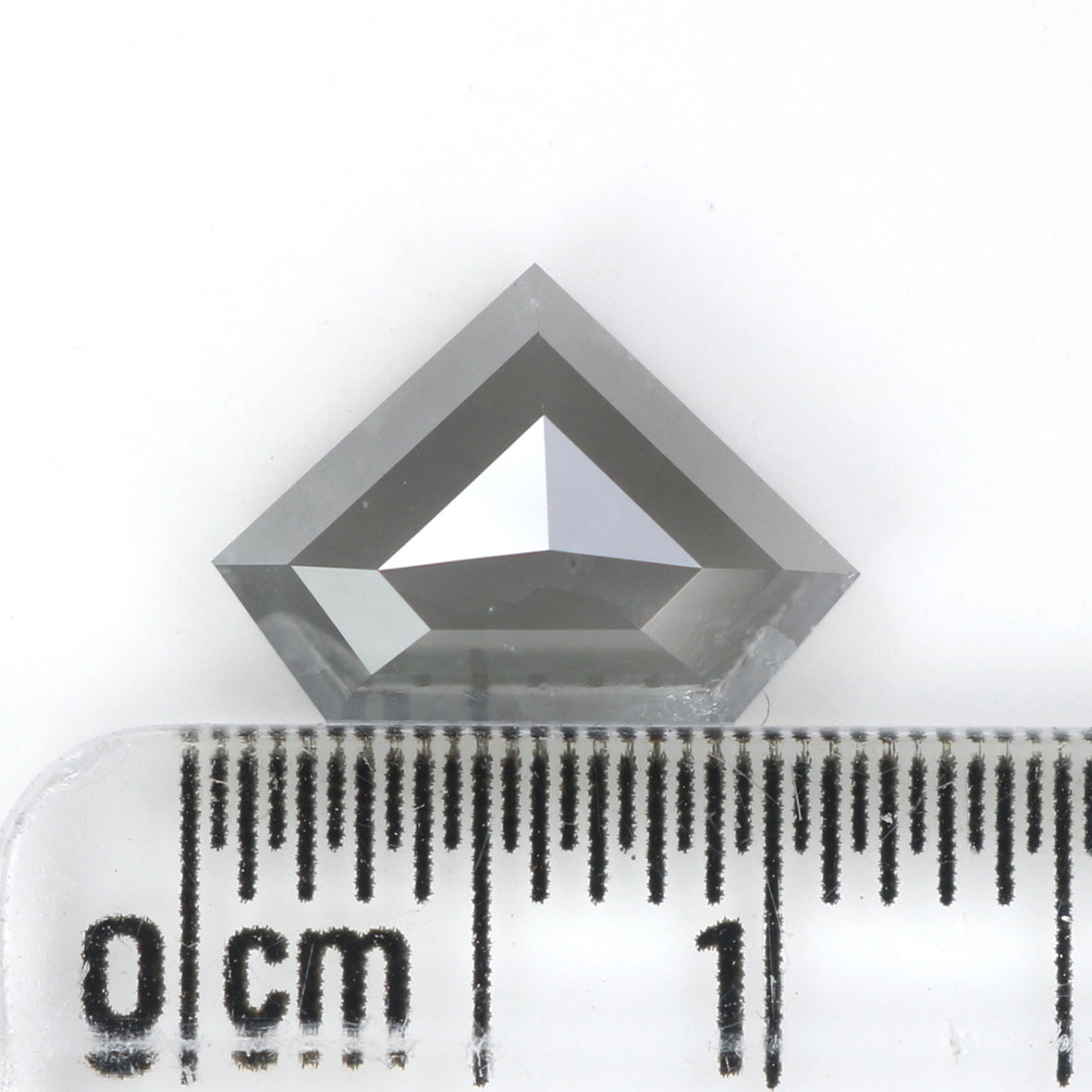 2.35 Ct Natural Loose Shield Diamond Gray Color Shield Cut Diamond 7.90 MM Natural Loose Diamond Gray Color Shield Rose Cut Diamond QL906