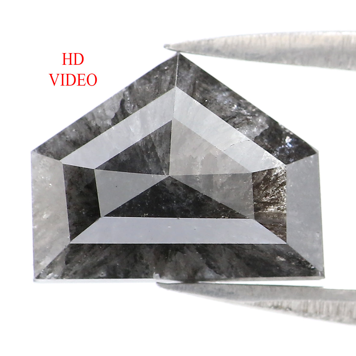 2.70 CT Natural Loose Antique Cut Diamond Black Grey Color Antique Shape Diamond 7.85 MM Natural Loose Antique Shape Rose Cut Diamond LQ8254