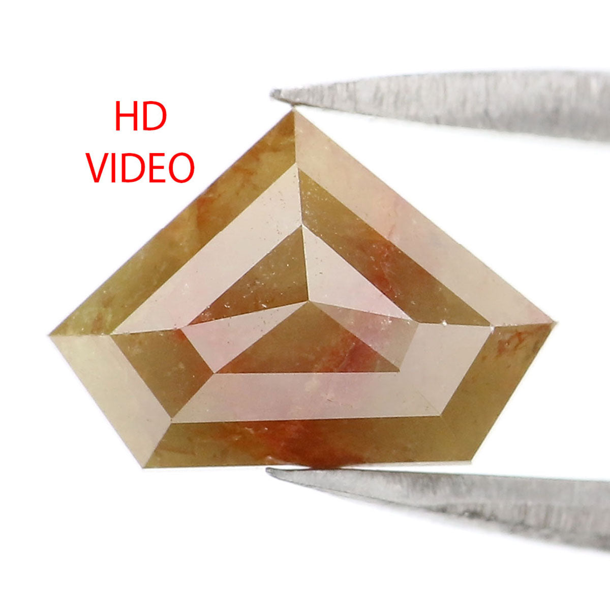 1.88 CT Natural Loose Shield Shape Diamond Yellow Color Shield Cut Diamond 6.80 MM Natural Brown Diamond Shield Rose Cut Diamond LQ9974