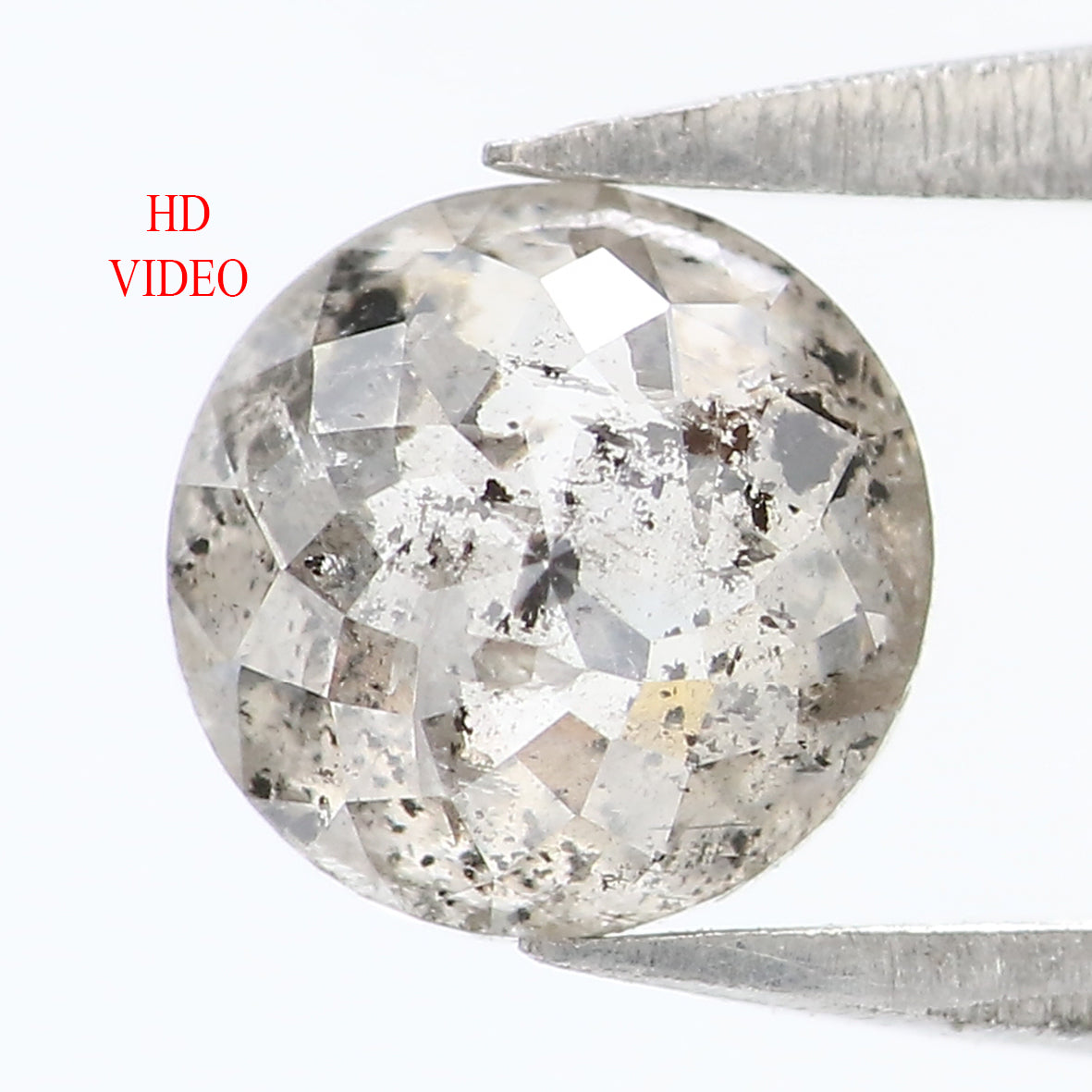 Natural Loose Rose Cut Salt And Pepper Diamond Black Grey Color 0.60 CT 4.10 MM hot Round Rose Cut Shape Diamond N9314