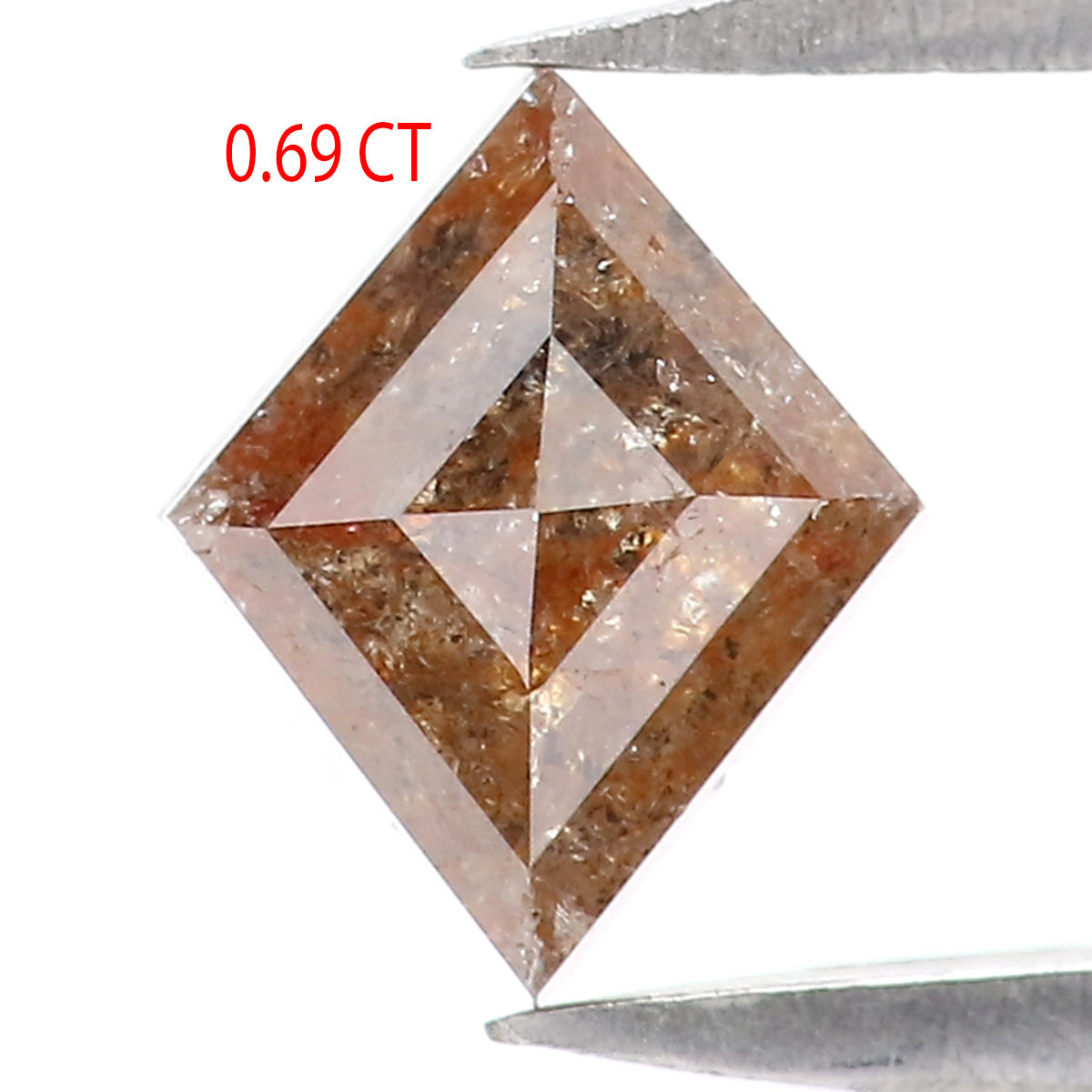 0.69 CT Natural Loose Kite Shape Diamond Brown Color Kite Shape Diamond 6.95 MM Natural Loose Diamond Brown Kite Rose Cut Diamond LQ7549