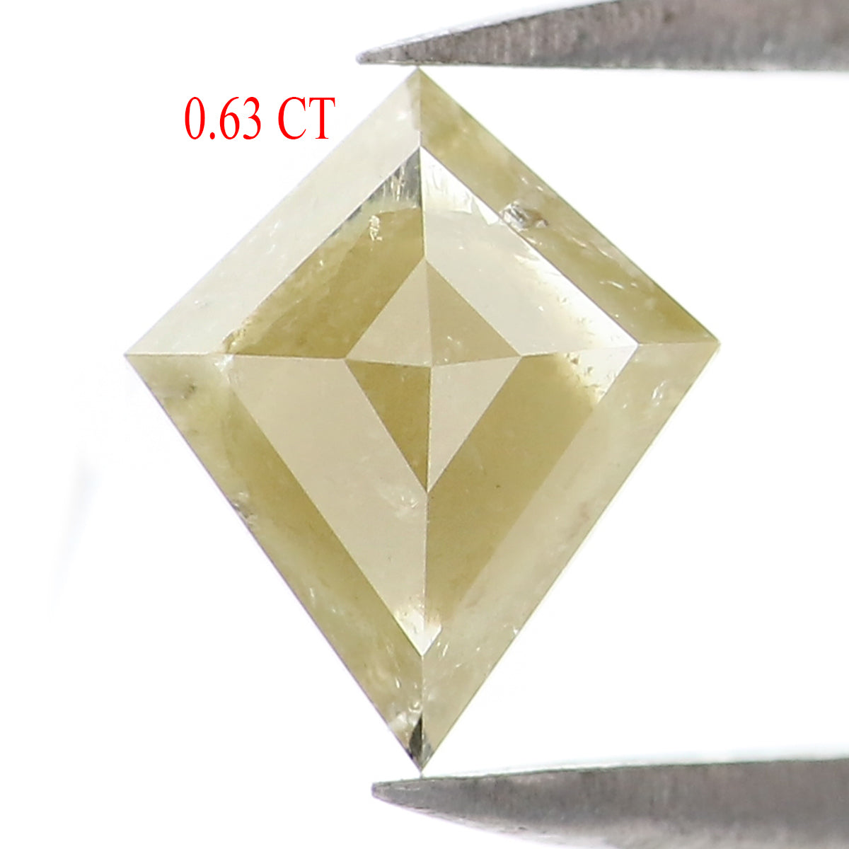 0.63 Ct Natural Loose Kite Shape Diamond Yellow Color Kite Cut Diamond 7.40 MM Natural Loose Yellow Diamond Kite Rose Cut Diamond KQ1906