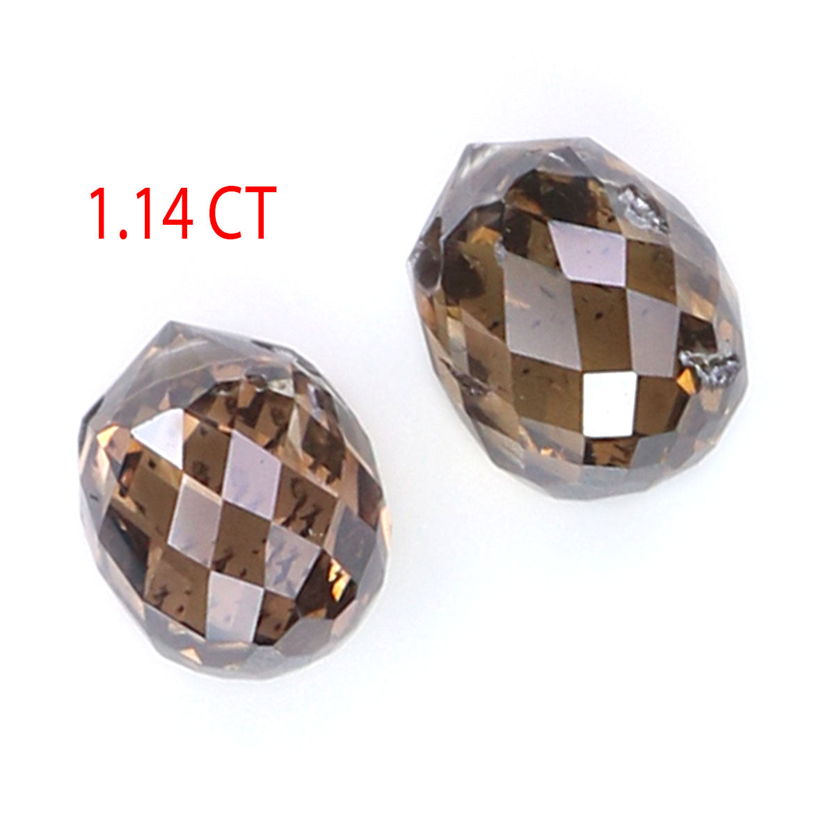 1.14 Ct Natural Loose Briolette Shape Diamond Brown Color Drop Diamond 4.55 MM Natural Loose Diamond Brown Briolette Cut Diamond QL144